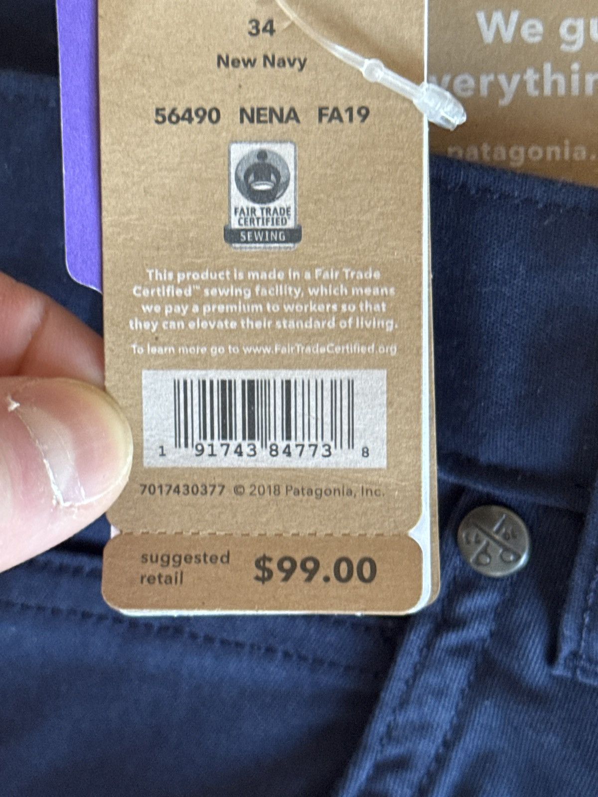 Patagonia Men’s Performance Twill Jeans NWT $99 Size US 34 / EU 50 - 3 Thumbnail
