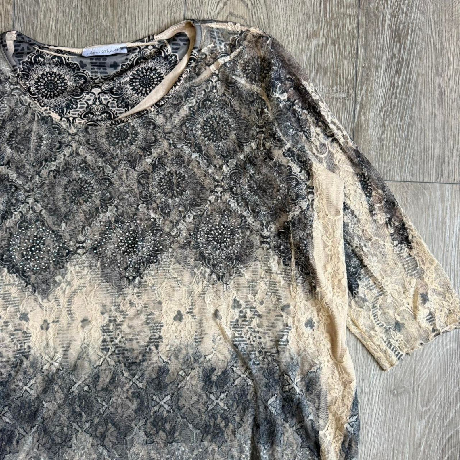 Other Vintage keren heart womens top Size XL / US 12-14 / IT 48-50 - 3 Thumbnail