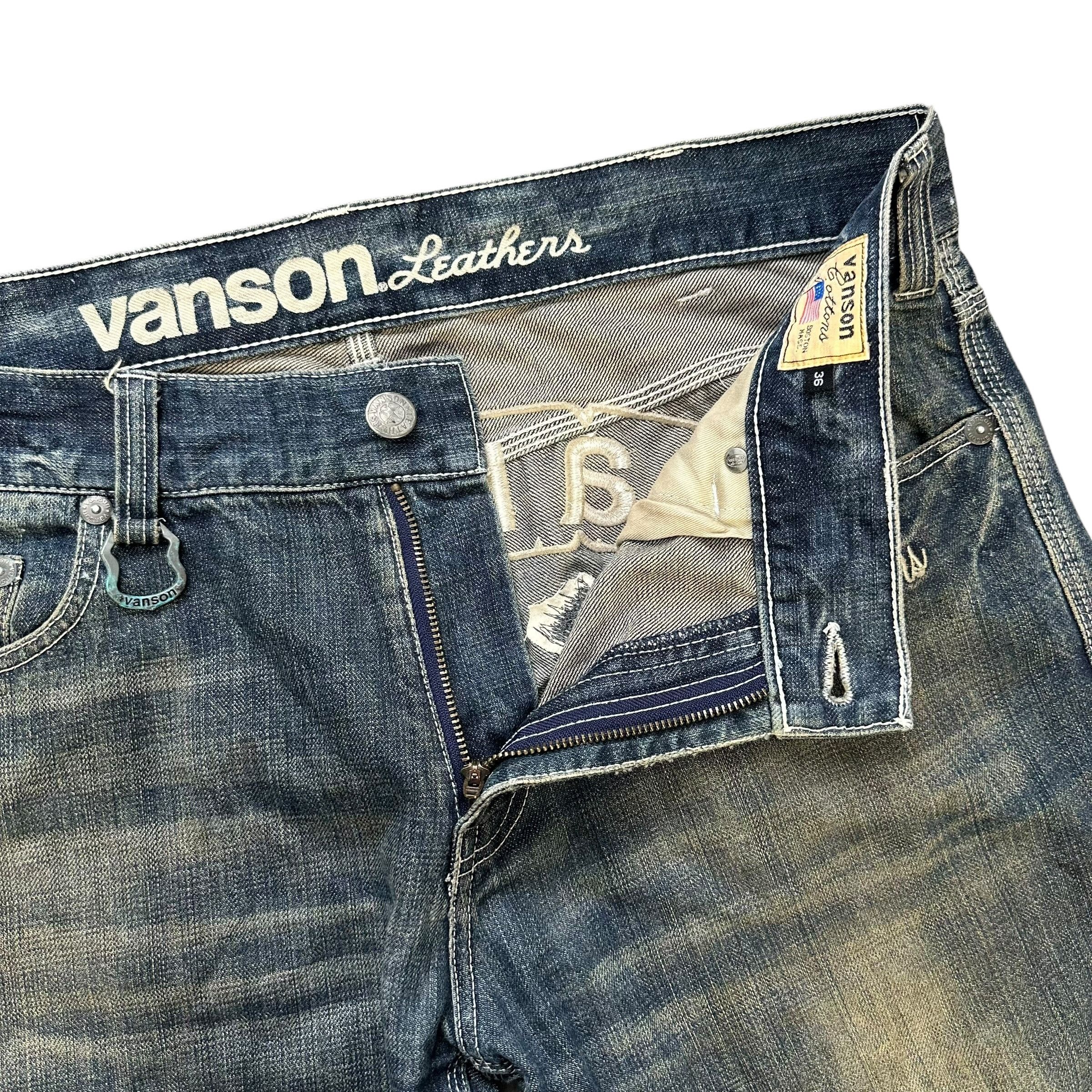 Vanson Leathers Vanson Leathers Embroidered Big Logo Denim Pant #A33-0742 Size US 36 / EU 52 - 11 Thumbnail