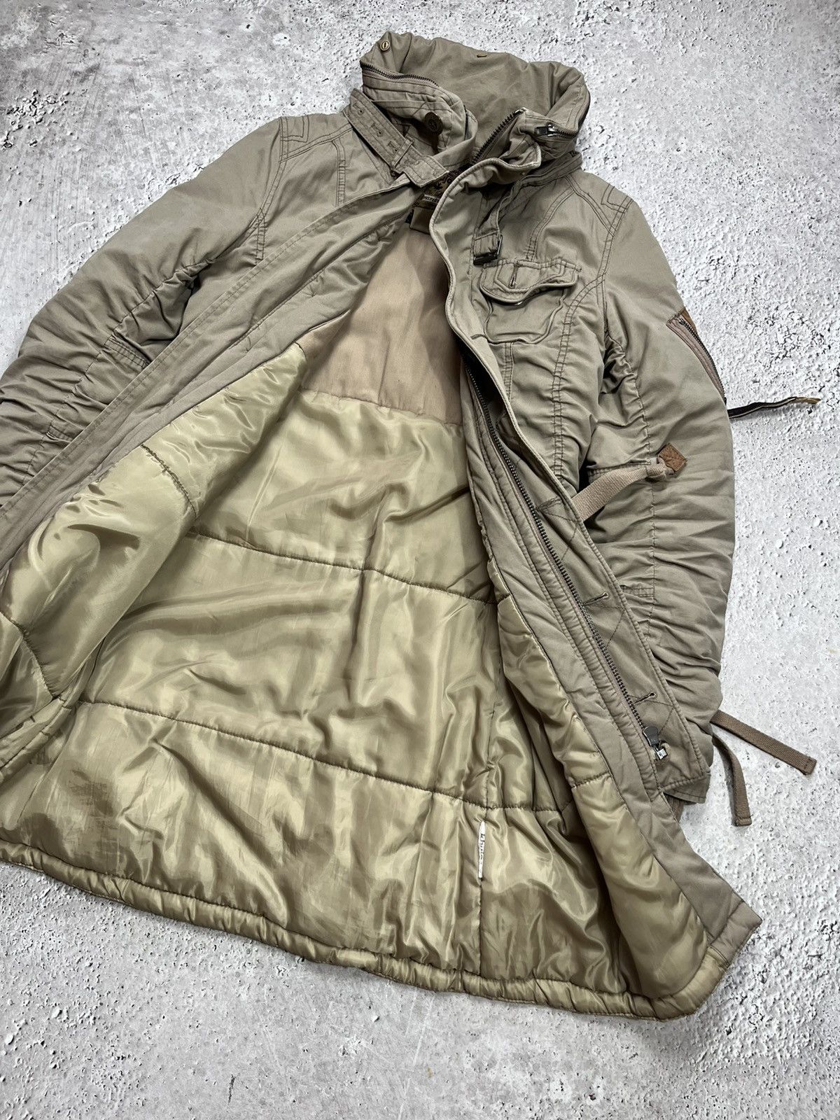 khujo Khujo Women’s Khaki Military Cargo Parka Jacket Coat Size L Size S / US 4 / IT 40 - 10 Thumbnail