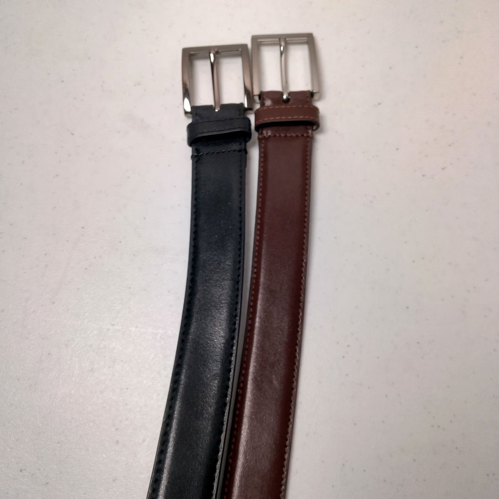 Vintage Mens Belt Pair Size 38 Coated Italian Leather Brown And Black Adjustable 1.25 Size US XXS / EU 40 - 6 Thumbnail