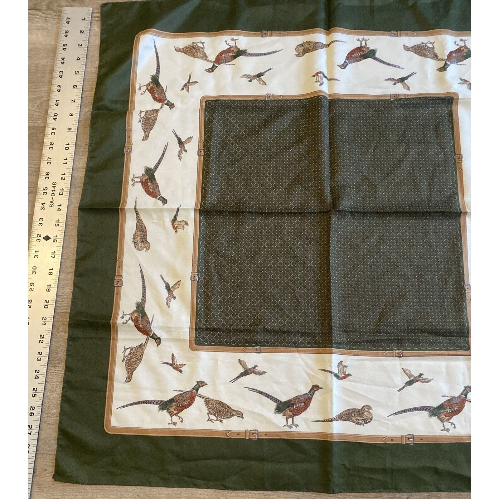Fiorucci Vintage FIORINI Scarf Pheasants Flying Bird Italy 30" x 30" Size ONE SIZE - 7 Thumbnail