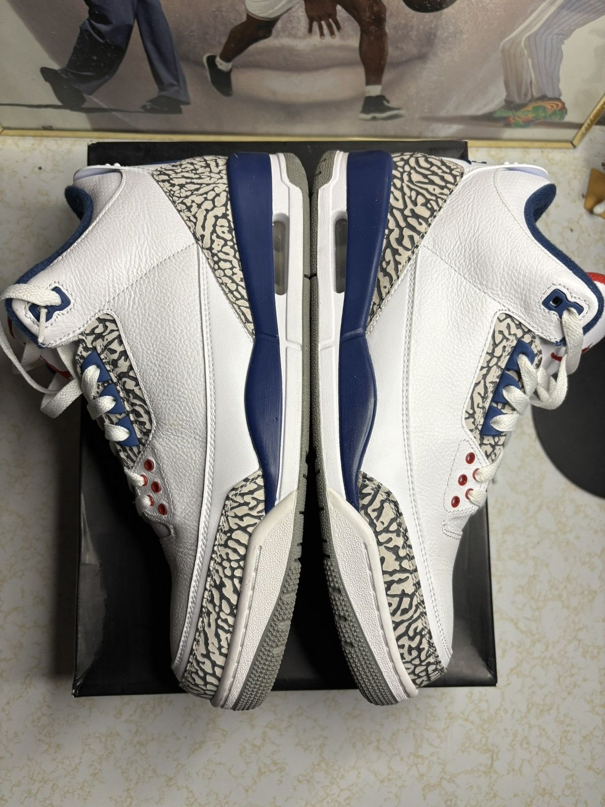 Jordan Brand Air Jordan 3 Retro OG True Blue 2016 Size US 11 / EU 44 - 4 Thumbnail
