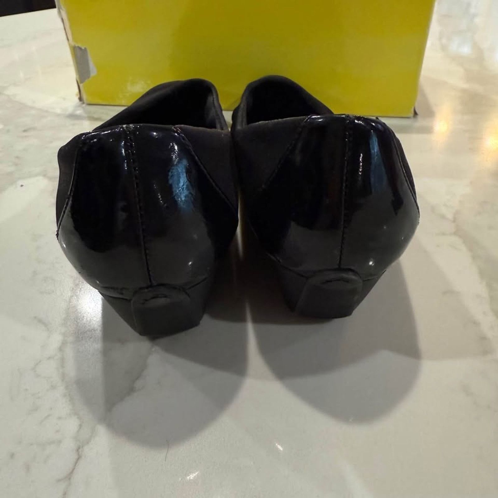 C1RCA Circa Joan & David Black Slip On Wedge Pumps Women’s 7.5M Size US 7.5 / IT 37.5 - 2 Thumbnail