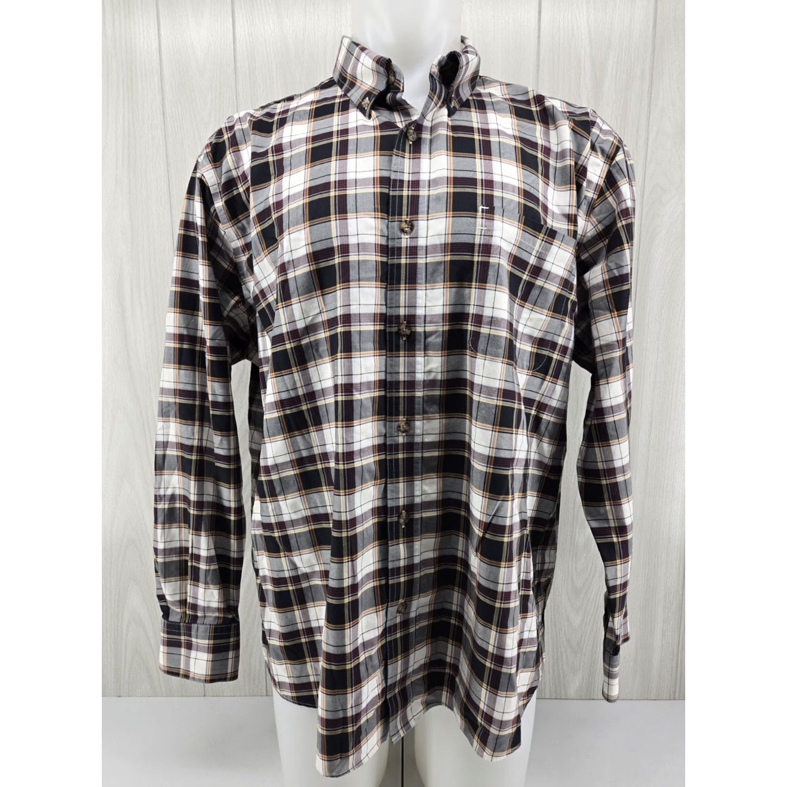 Vintage Cabela's Men’s 2XL Plaid Button Down Shirt Wrinkle-Free Dress Shirt Pocket Shirt Size 48R - 2 Thumbnail