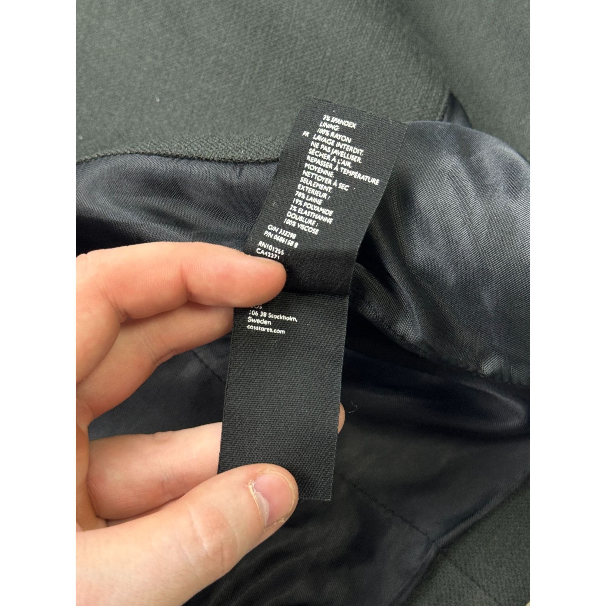 Cos COS Wide Neck Wool Blend Jacket (Y1272) Size US L / EU 52-54 / 3 - 7 Thumbnail