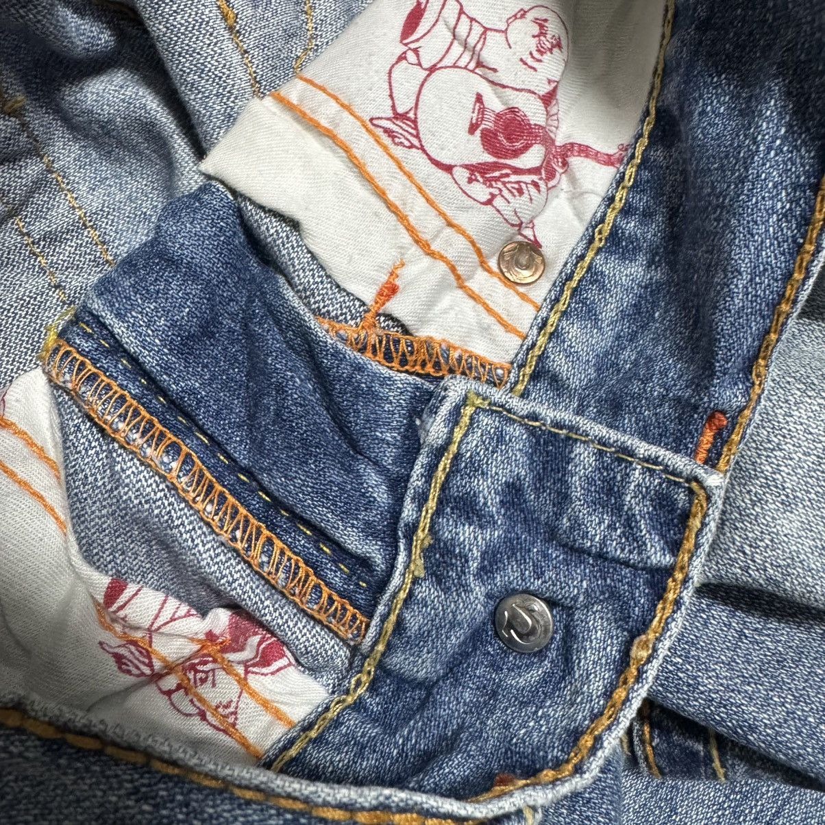 True Religion Vintage True Religion Joey Big T Denim Flare Jeans Size US 29 - 21 Thumbnail