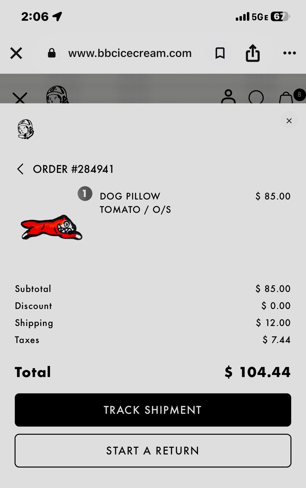 Icecream IceCream Running Dog Pillow Size ONE SIZE - 5 Thumbnail