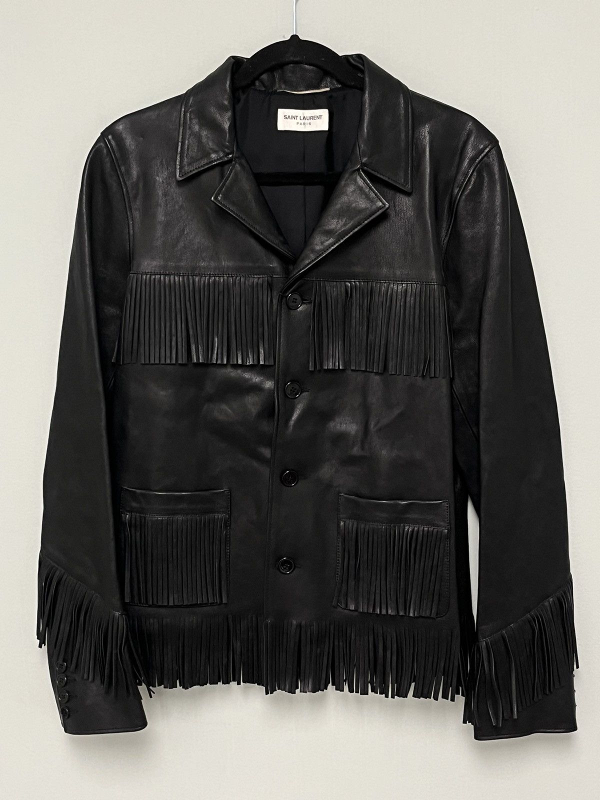 Saint Laurent Paris L12 Curtis Fringe Leather Jacket. Size euro 48 Size M / US 6-8 / IT 42-44 - 15 Thumbnail
