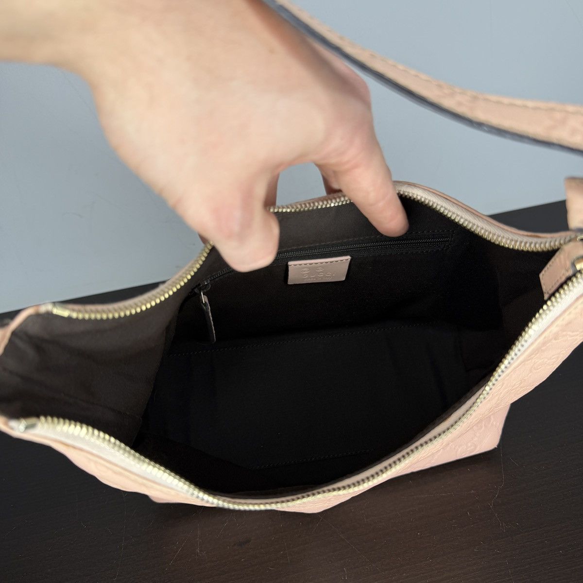 Gucci Gucci Hobo Pink Leather GG Shoulder Bag Size ONE SIZE - 12 Thumbnail
