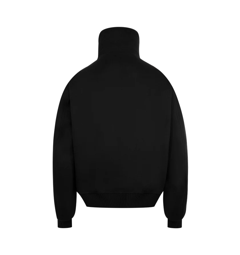 Rick Owens o1h1sh11225 Blixa Dracucollar Bomber Jacket in Black Size US M / EU 48-50 / 2 - 2 Thumbnail