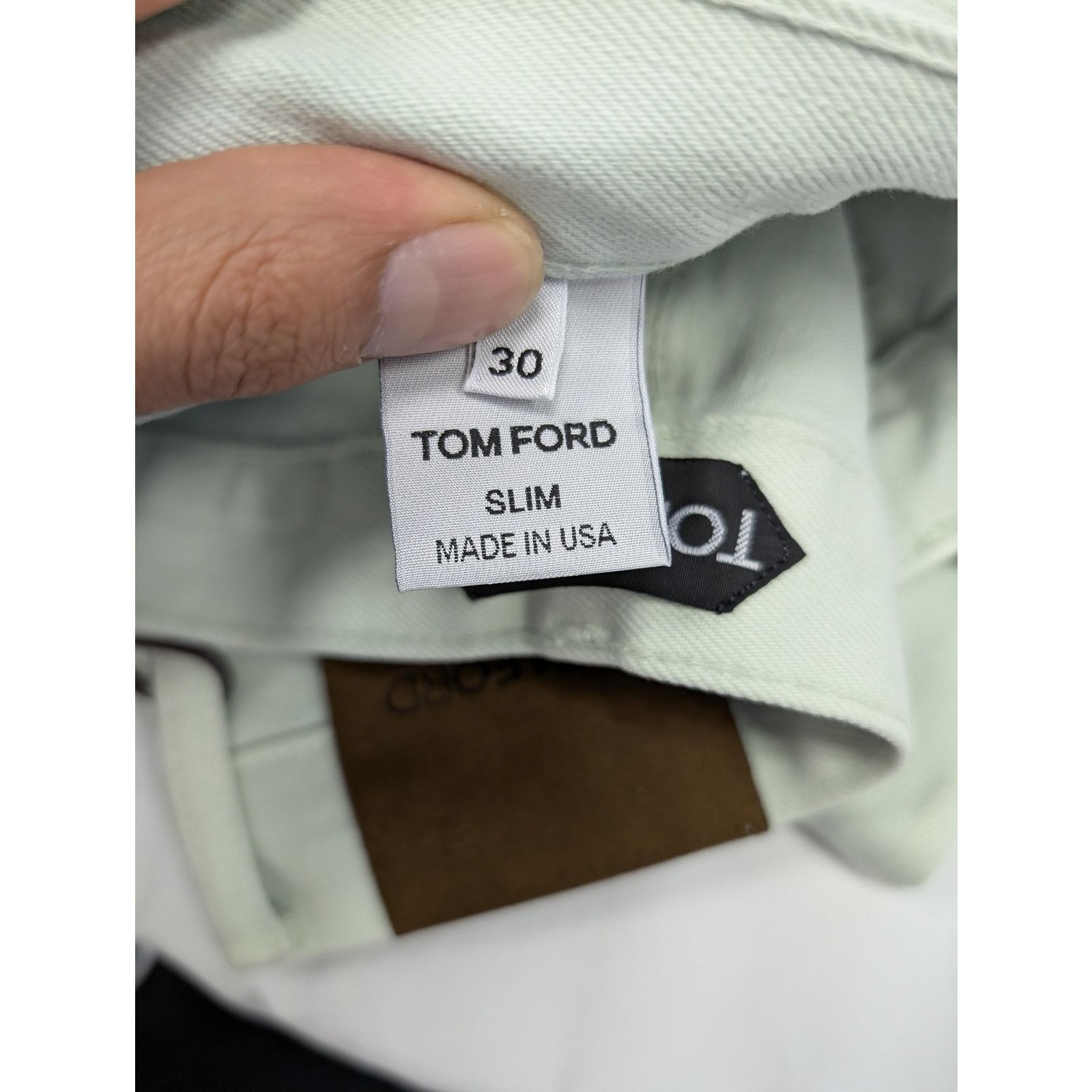 Tom Ford o1rshd1 Slim Denim Jeans in Light Mint Green Size US 30 / EU 46 - 14 Thumbnail