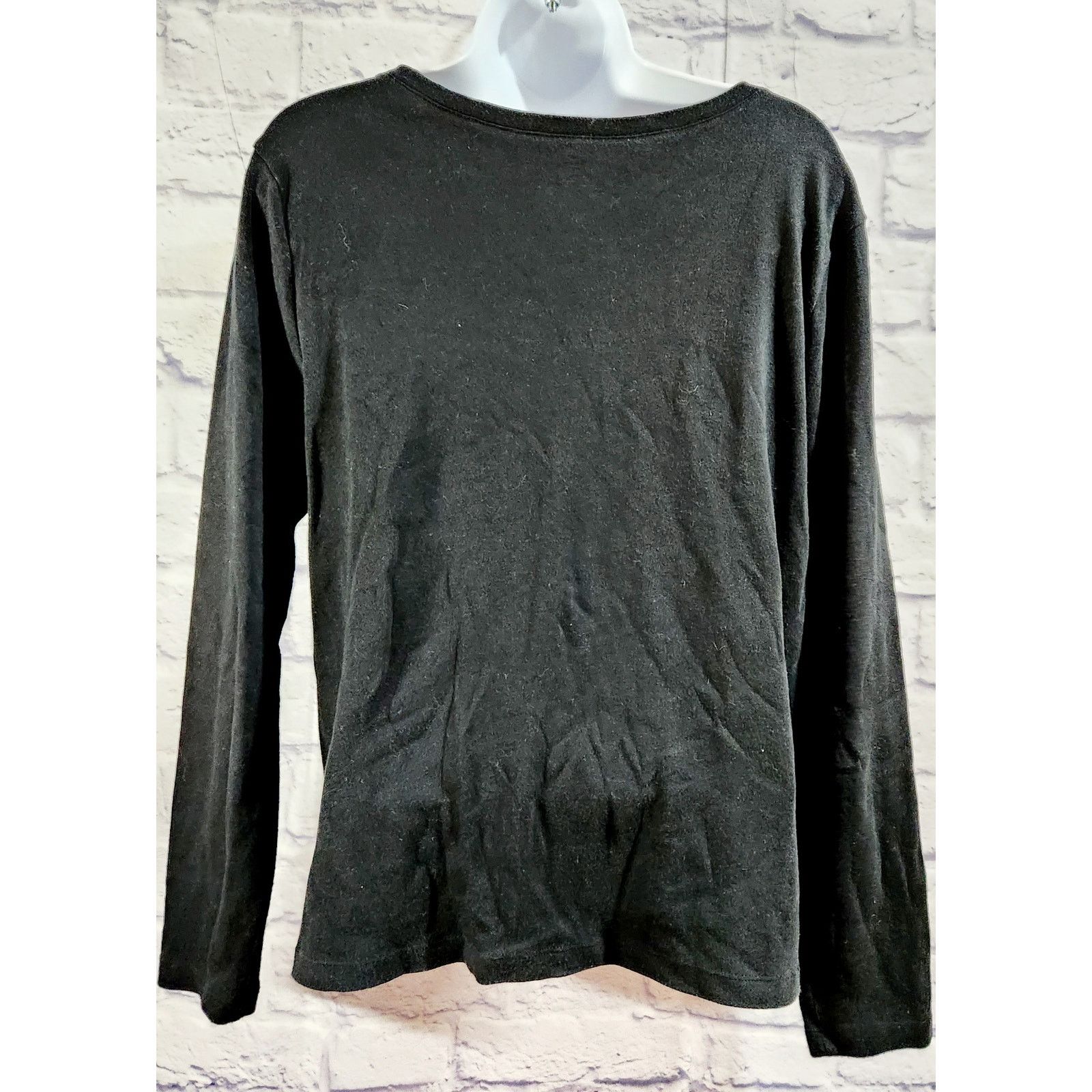 Other Black Red Gold Santa Print Believe Embroidered Top Large Size L / US 10 / IT 46 - 4 Thumbnail