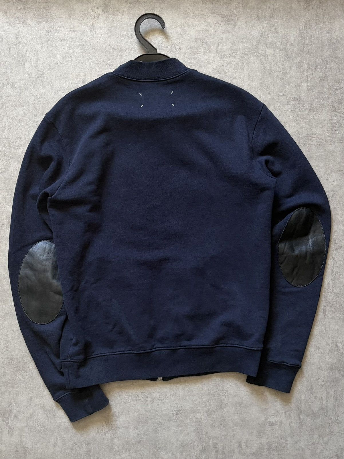 Maison Margiela Maison Margiela Leather Elbow Patch Sweater in Black Size US M / EU 48-50 / 2 - 2 Thumbnail
