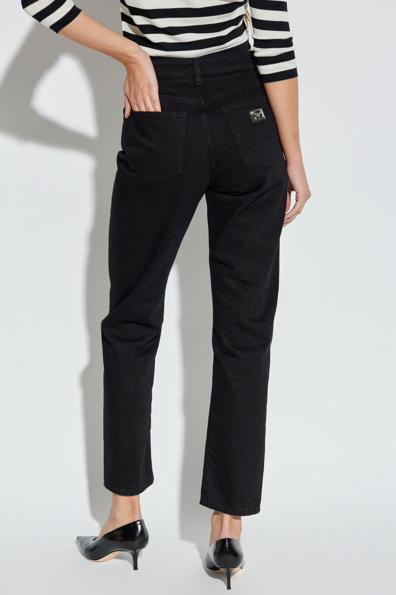 Dolce & Gabbana o1s22i1n0225 Boyfriend Jeans in Black Size 27" / US 4 / IT 40 - 4 Thumbnail