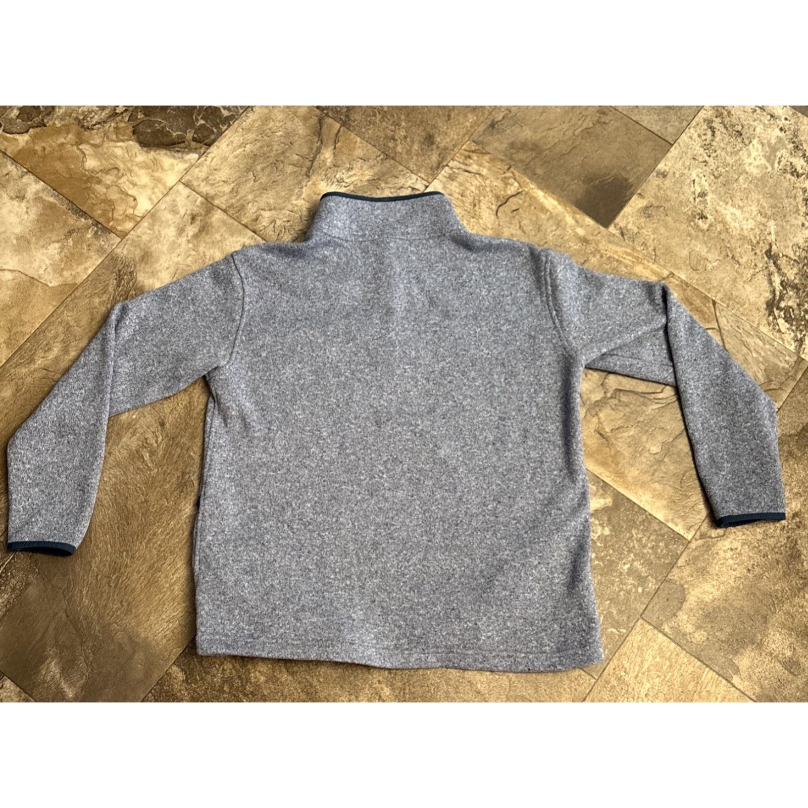 Eddie Bauer Eddie Bauer Fleece Women’s Sz Med L/S Pullover Snaps Pocket 2207 Blue Heathered" Size M / US 6-8 / IT 42-44 - 2 Thumbnail