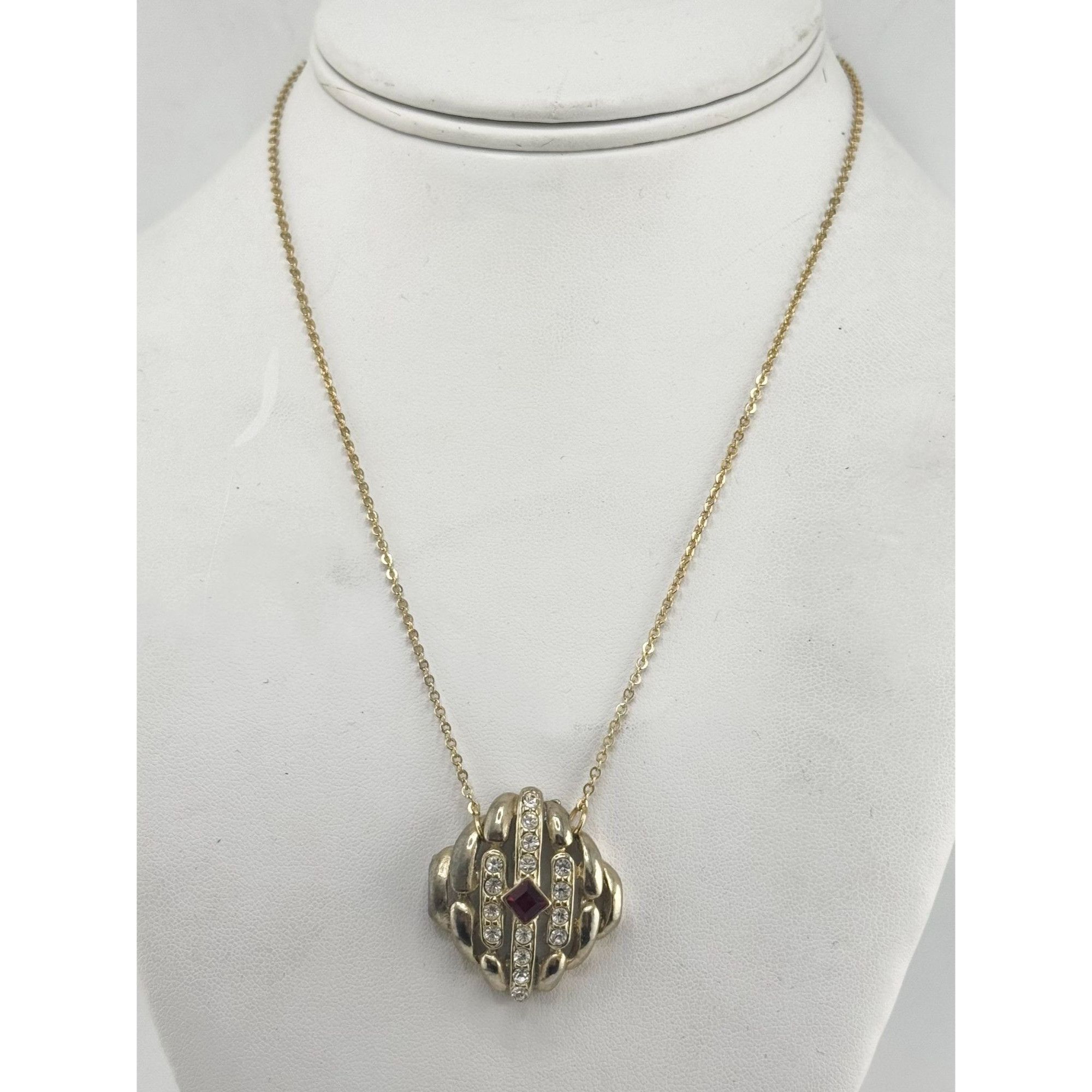 Vintage Vintage gold tone rhinestone charm necklace Size ONE SIZE - 2 Thumbnail