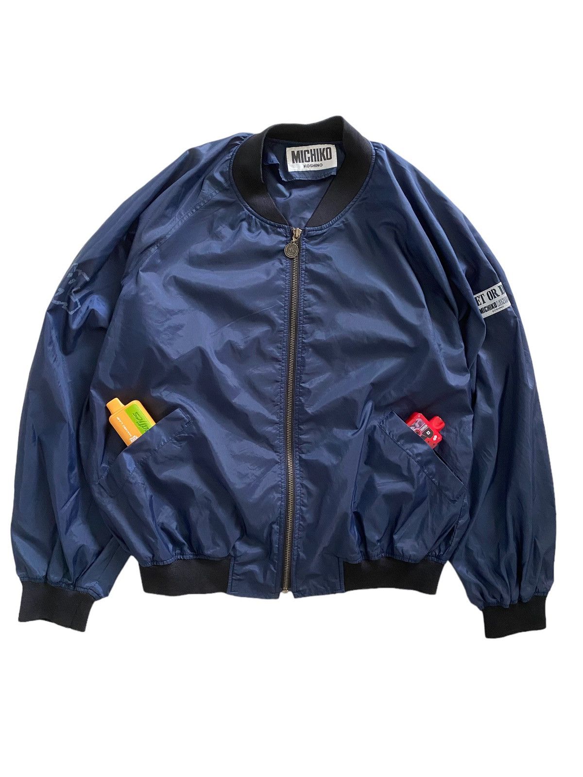 Issey Miyake Rare MICHIKO KOSHINO betwing bomber jacket nice designer Size US M / EU 48-50 / 2 - 1 Thumbnail