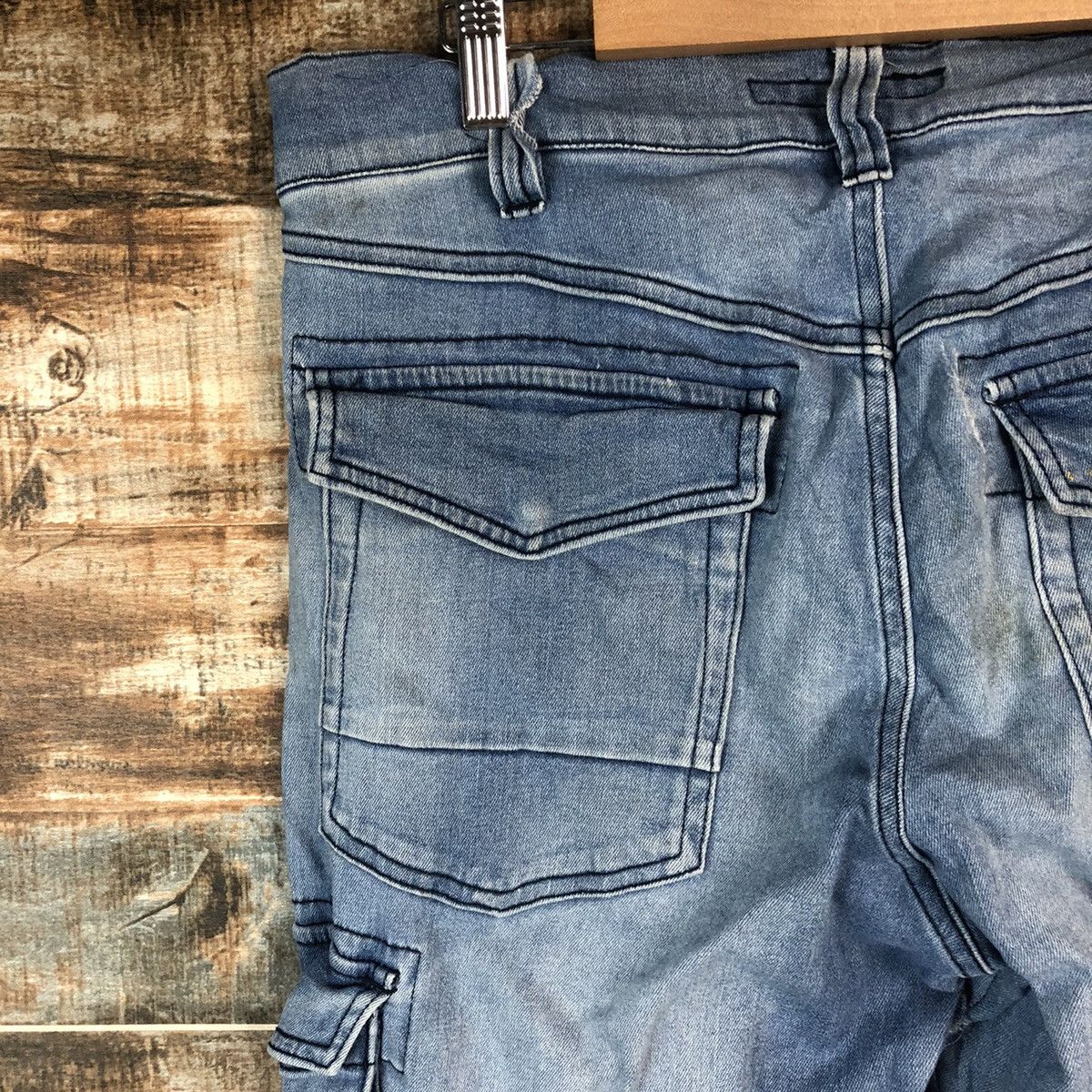Japanese Brand Blue Monster vintage thrashed tactical Denim Pants #A2090 Size US 32 / EU 48 - 18 Thumbnail