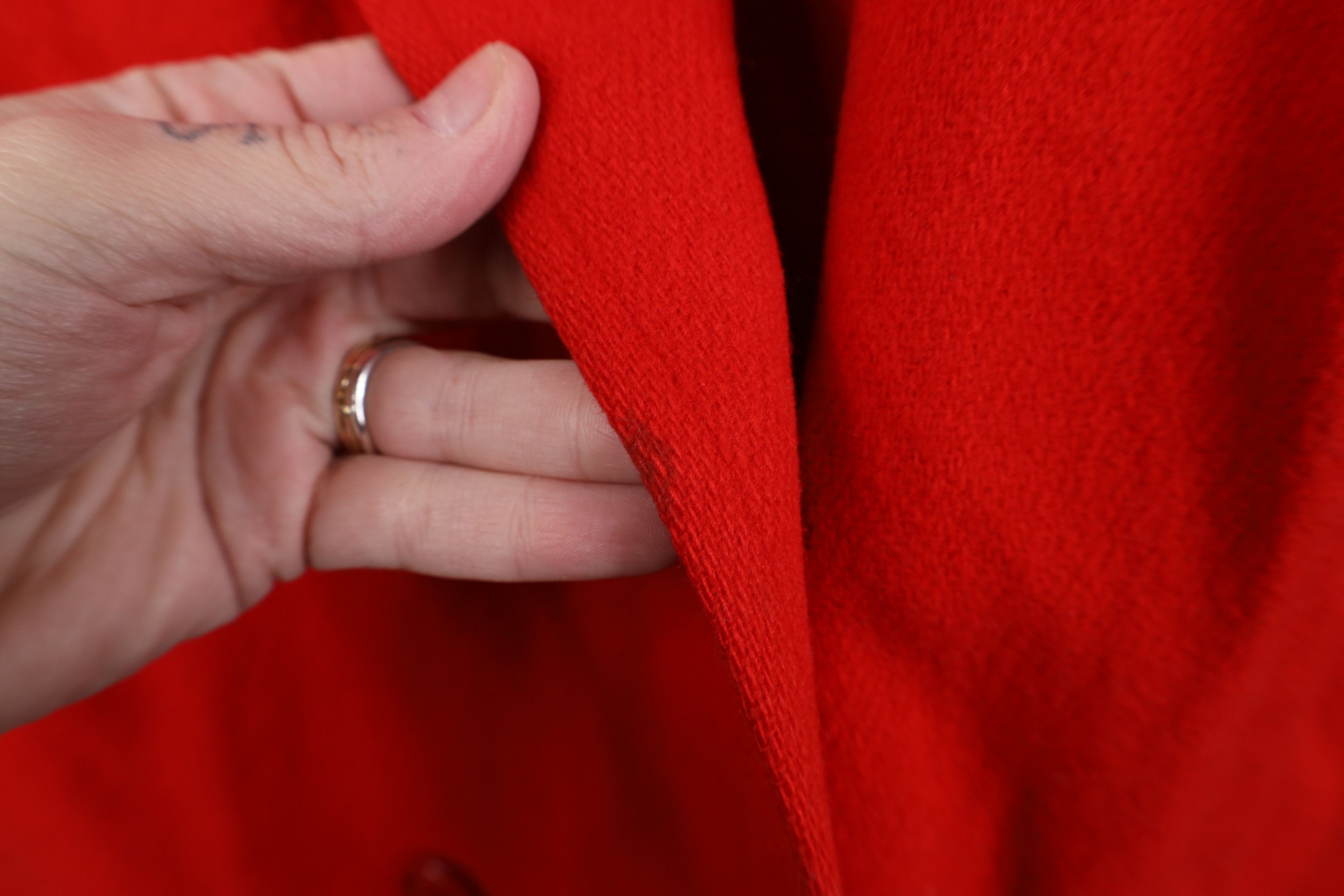 Vintage Vintage 60s 70s Streetwear Breasted Peacoat Jacket Red USA Size L / US 10 / IT 46 - 4 Thumbnail