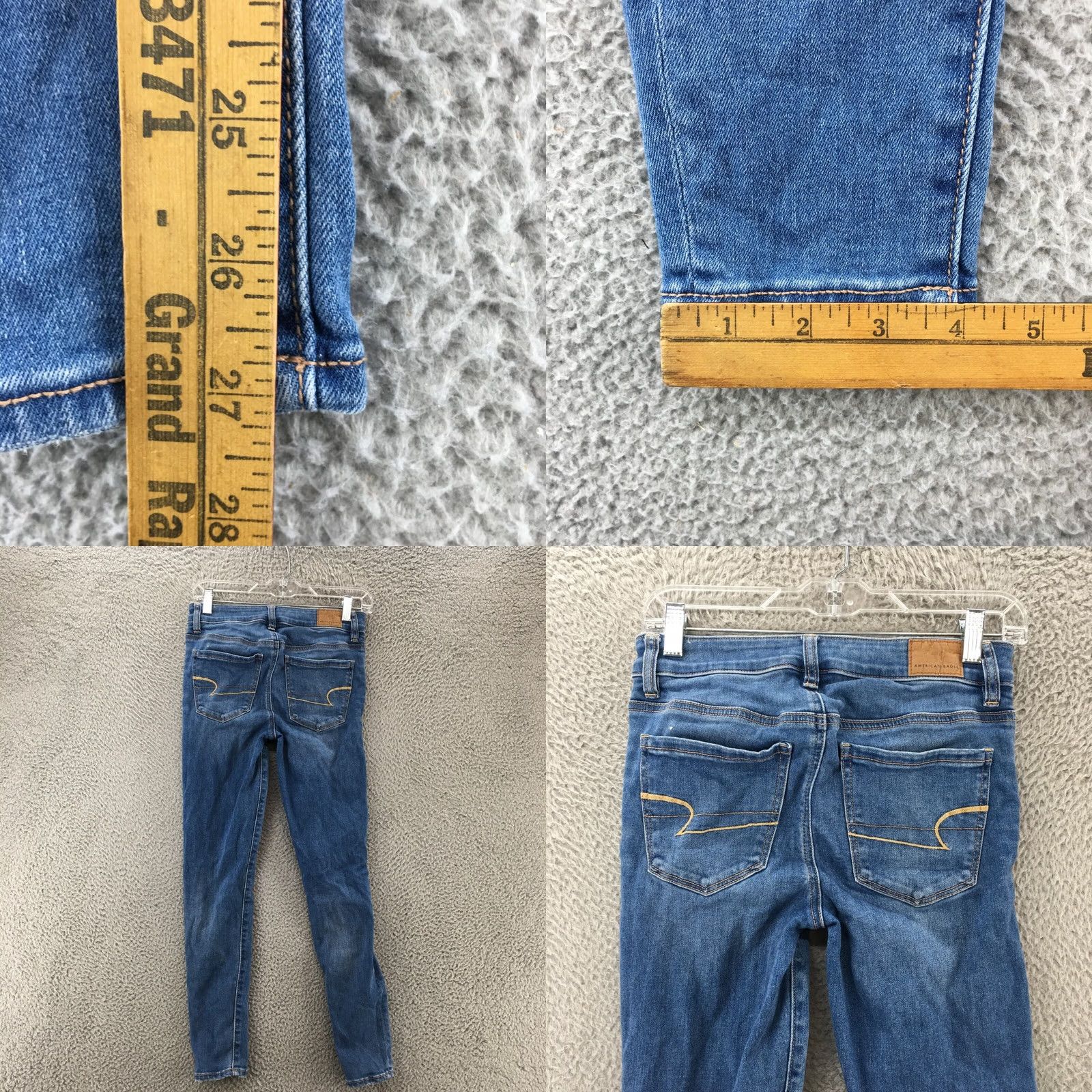 American Eagle Outfitters American Eagle Outfitters Jegging Jeans Womens 2S Blue Denim Zip Regular Inseam 27 in Classic Stretch Hi-Rise Next Level Size 26" / US 2 / IT 38 - 8 Thumbnail