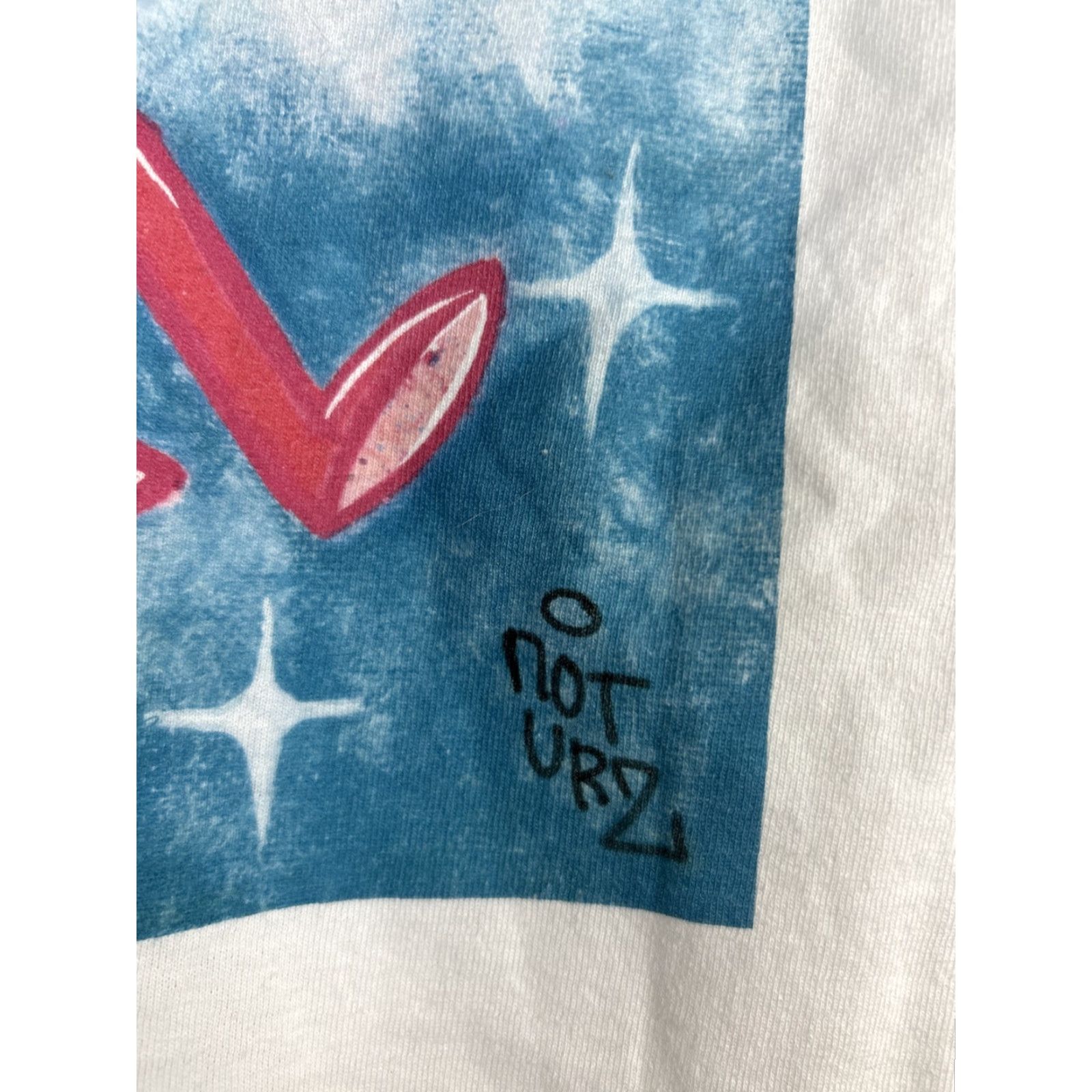 Pinko Not Urs Men’s M White SS T-Shirt - Pink Panther Not Urs Graffiti Funny Short Sleeve Shirt, Old English, 21” Chest, 29” Length, 7” Sleeves, Vintage? Size US M / EU 48-50 / 2 - 3 Thumbnail