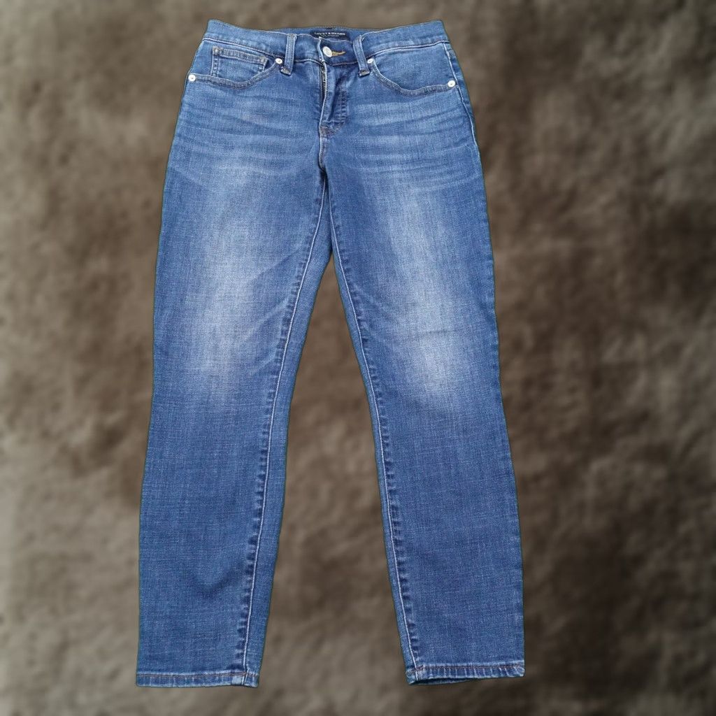 Lucky Brand Lucky Brand Jeans Womens 4 27 Blue Mid Rise Crop Ava Stretch Denim Skinny -P2 Size 27" / US 4 / IT 40 - 1 Thumbnail
