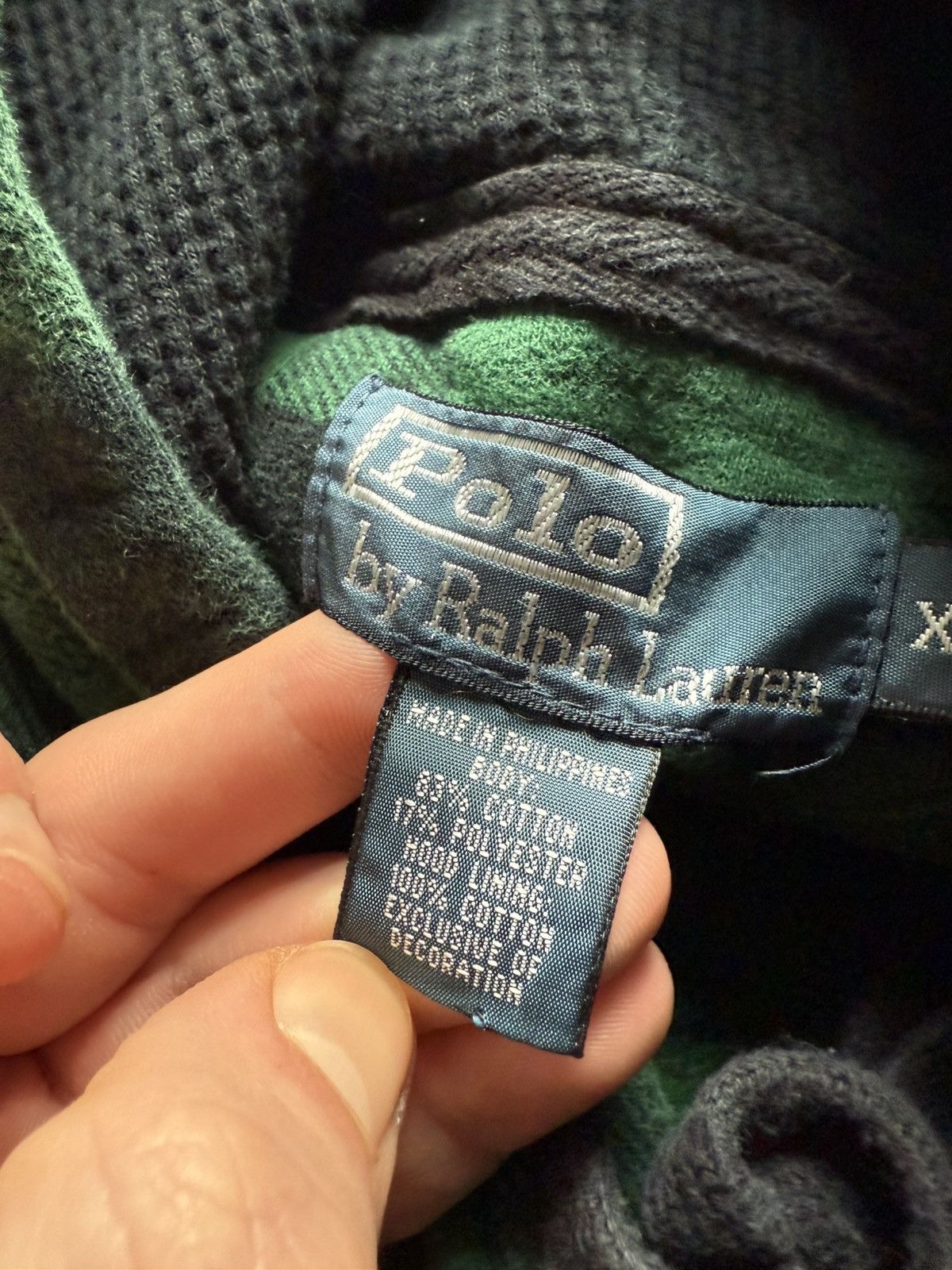 Polo Ralph Lauren Polo Ralph Lauren Plaid Hoodie XXL • Green Black • Vintage Size US XXL / EU 58 / 5 - 4 Thumbnail