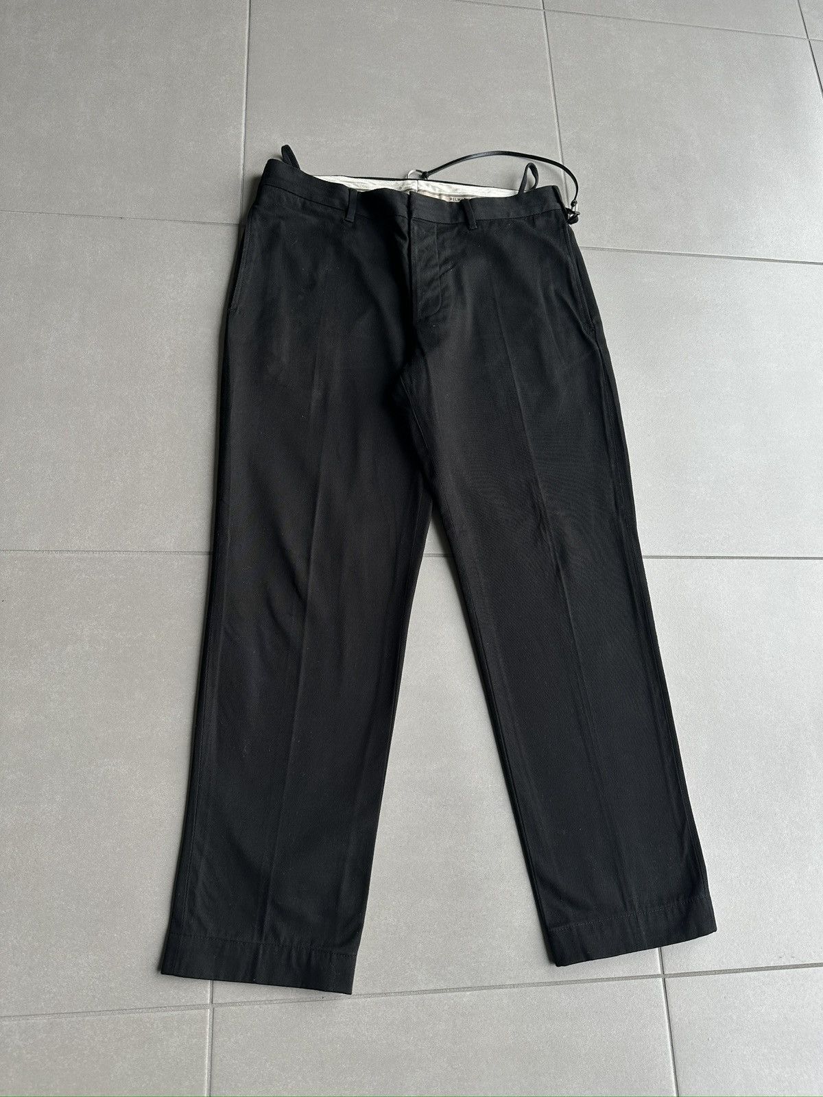 Helmut Lang Helmut Lang Circa 2000 leather trim detail trousers Size US 32 / EU 48 - 3 Thumbnail