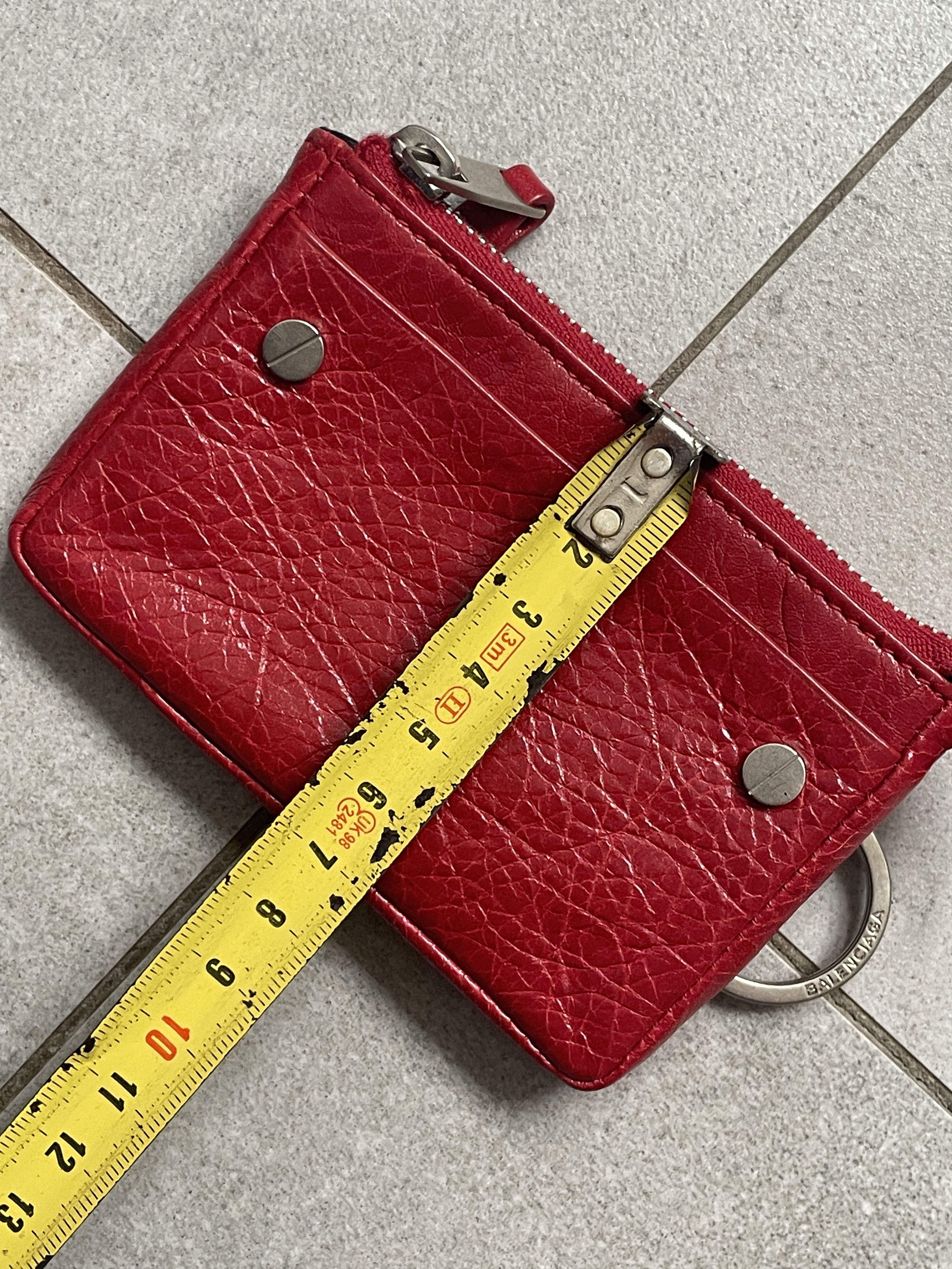 Balenciaga BALENCIAGA RED SOFT LEATHER AVANT GARDE CARDHOLDER POUCH Size ONE SIZE - 7 Thumbnail