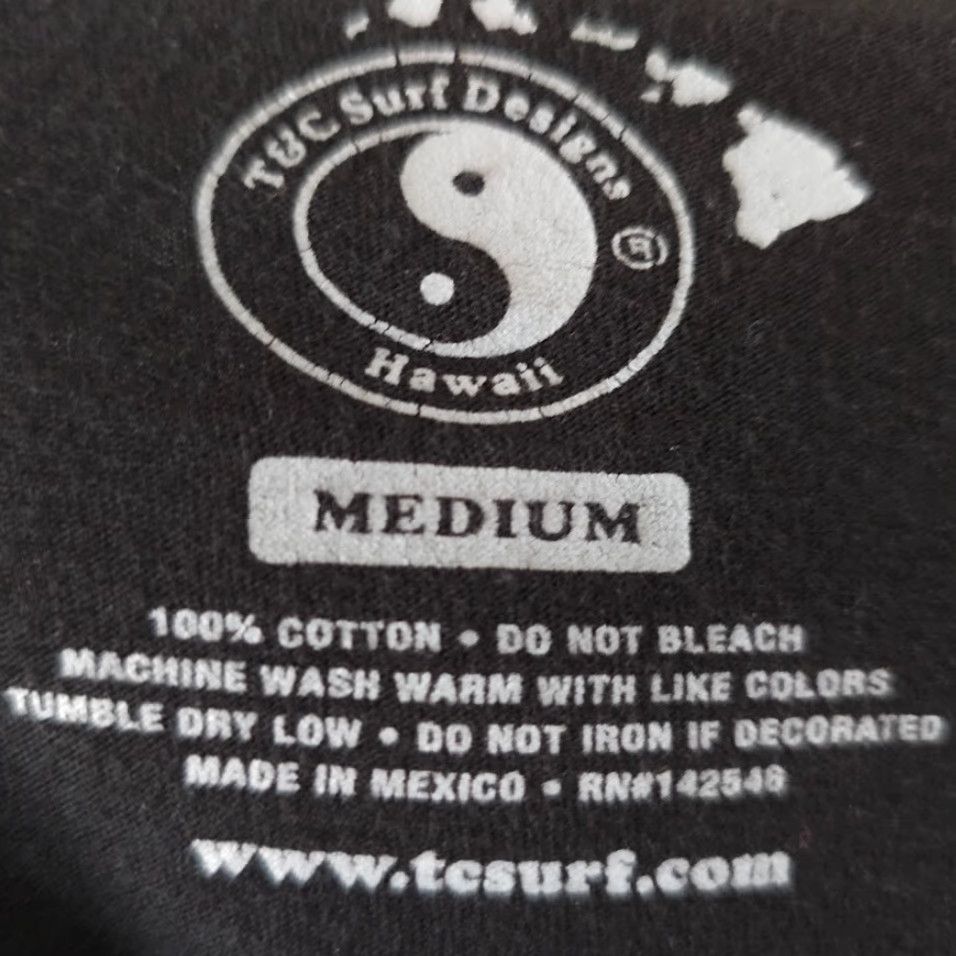 Vintage T&C Surf Designs T Shirt Mens Black Hawaii Surfing Palm Trees Short Sleeve Crew Neck M Cotton Vintage: No Size US M / EU 48-50 / 2 - 6 Thumbnail