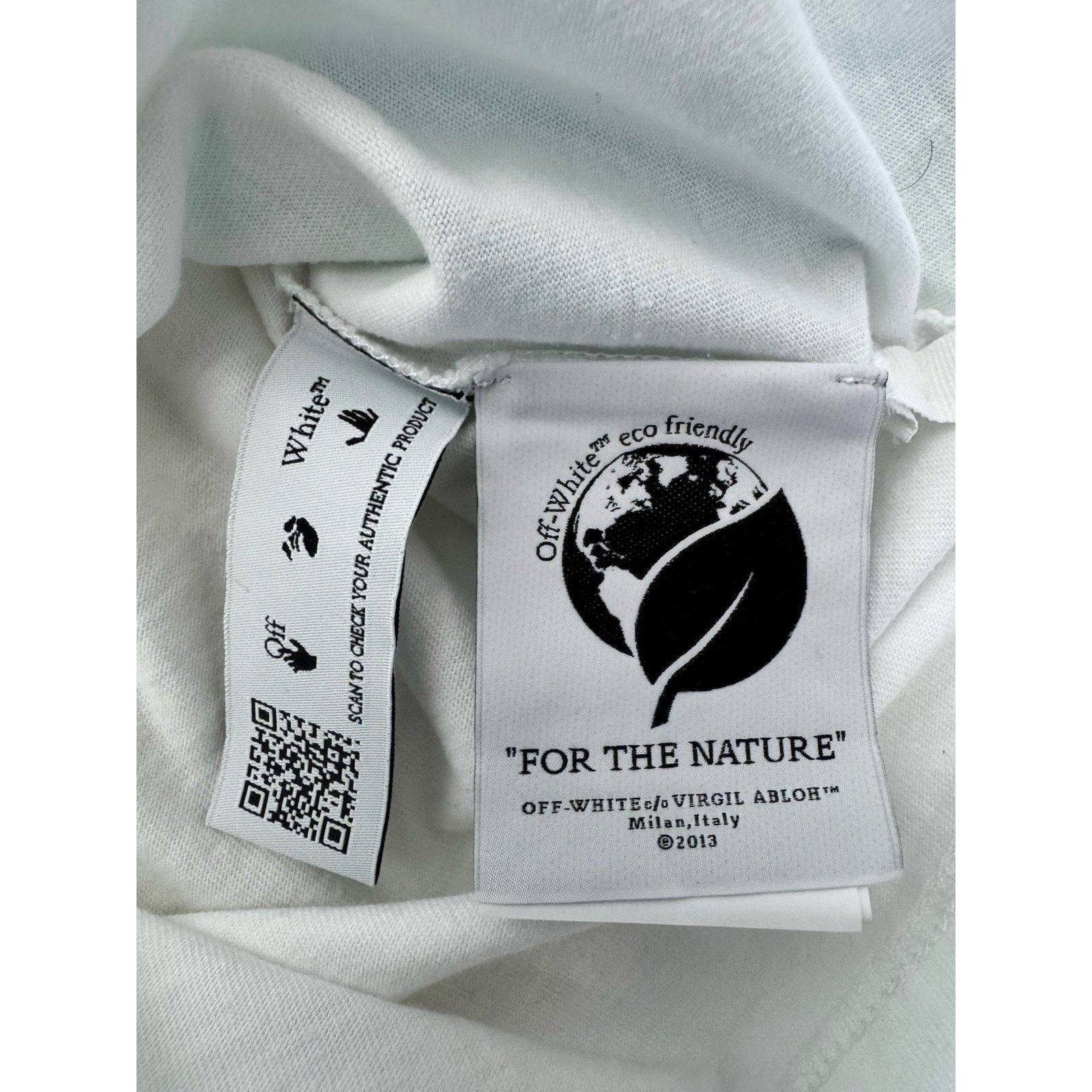 Off-White Off-White Blue Metal Arrow Over Slim Tee White / Light Blue Size US XS / EU 42 / 0 - 6 Thumbnail