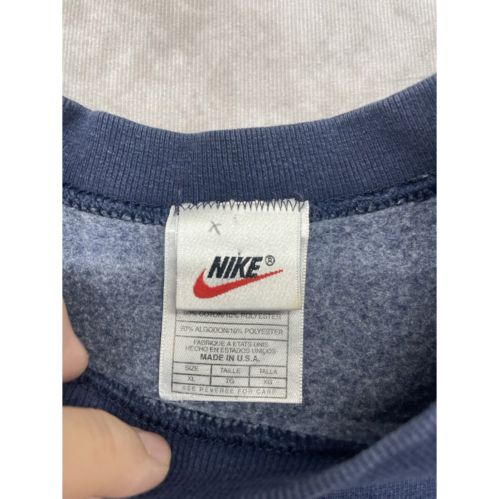 Nike VTG 90s Nike XL Crewneck Sweatshirt Made in USA Multi Stripe Size US XL / EU 56 / 4 - 5 Thumbnail