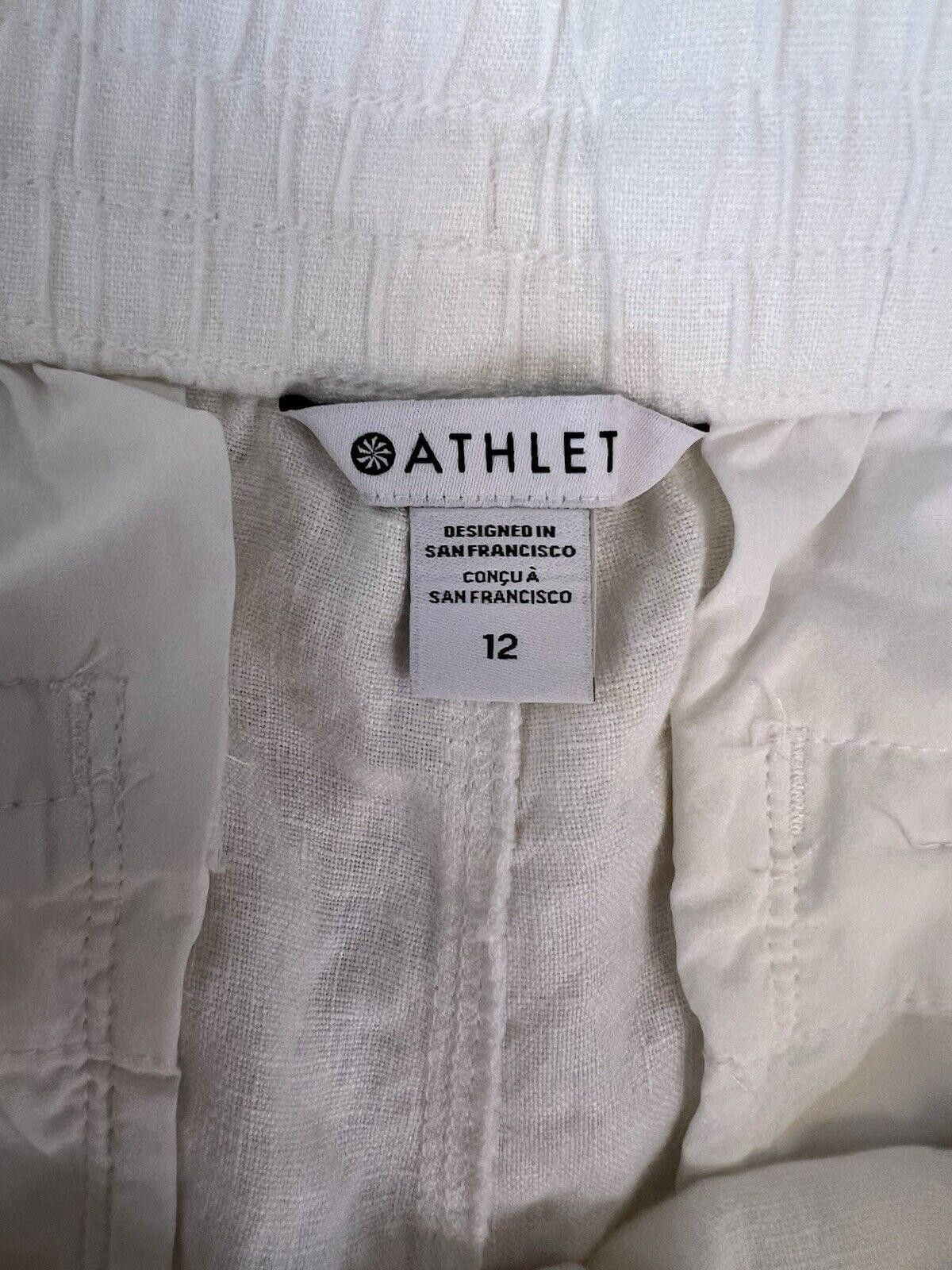 Designer Athleta Women’s Retreat Wide Leg Linen Pant Drawstring Sz 12 Size 34" / US 12 / IT 48 - 9 Thumbnail