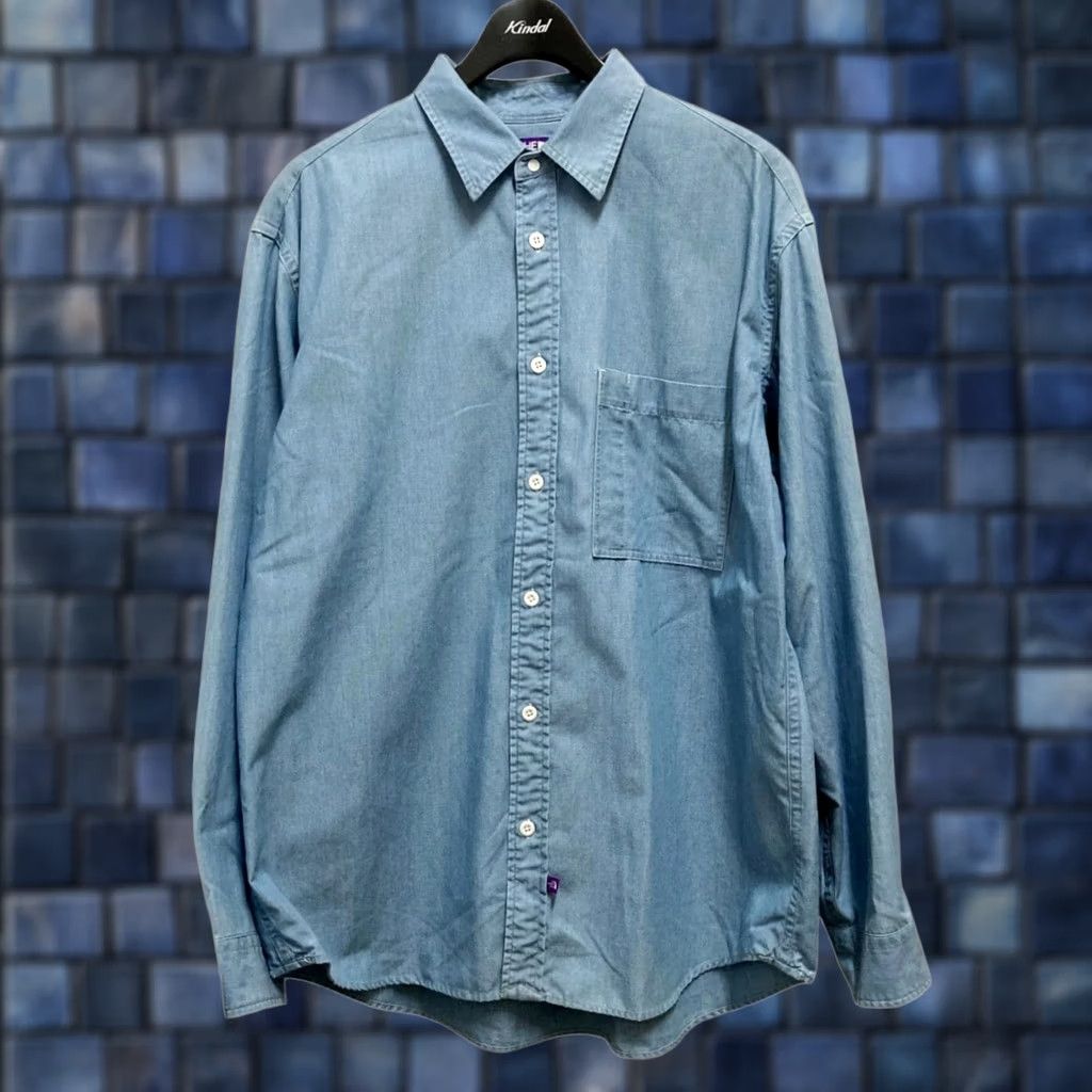 The North Face Purple Label THE NORTH FACE PURPLE LABEL CHAMBRAY FIELD SHIRT MEN INDIGO COTTON SIZE L USED Size US L / EU 52-54 / 3 - 1 Thumbnail
