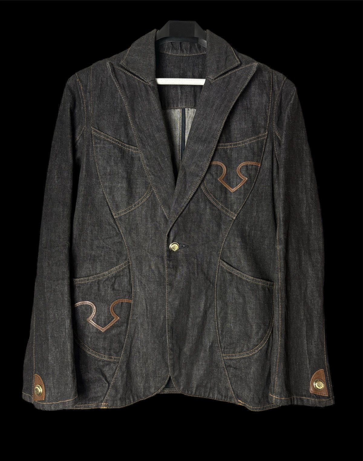 Japanese Brand Obelisk Multi Pocket Denim Jacket Size US S / EU 44-46 / 1 - 1 Thumbnail