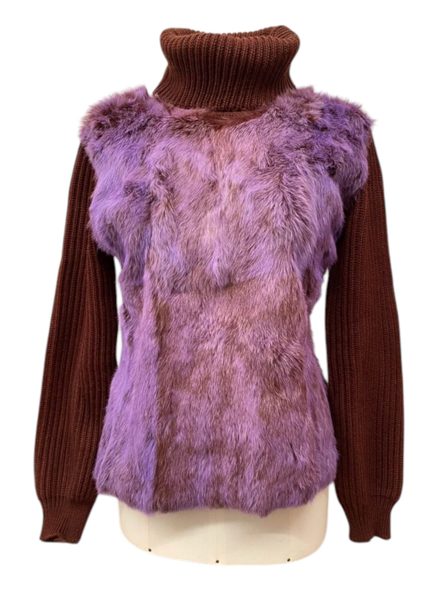 Yves Saint Laurent Yves Saint Laurent Variation Fur Wool Sweater 1990s Size M / US 6-8 / IT 42-44 - 1 Thumbnail