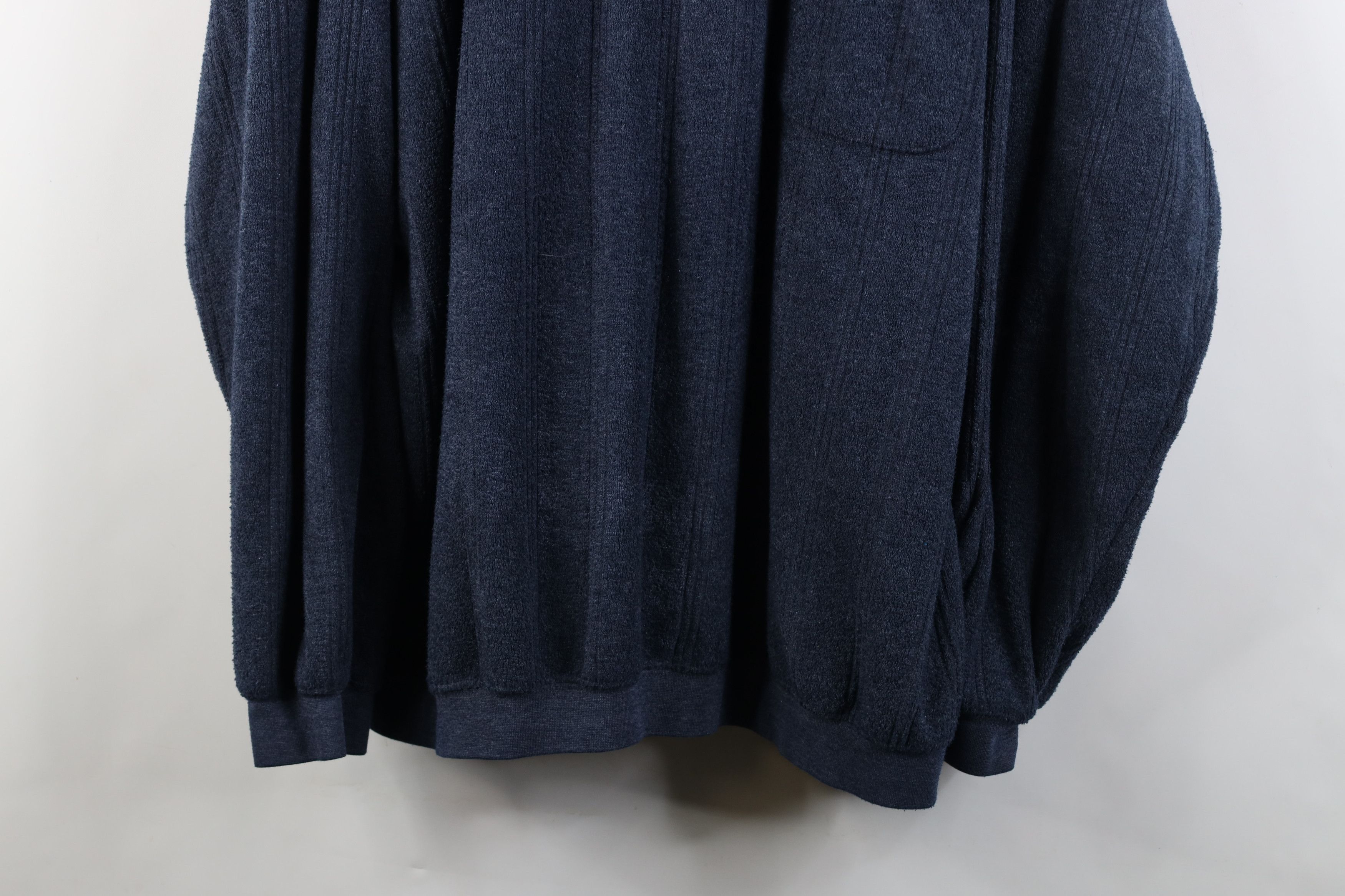 Vintage Vintage 90s Streetwear Terry Cloth Fleece Collared Sweater Size US XXL / EU 58 / 5 - 3 Thumbnail