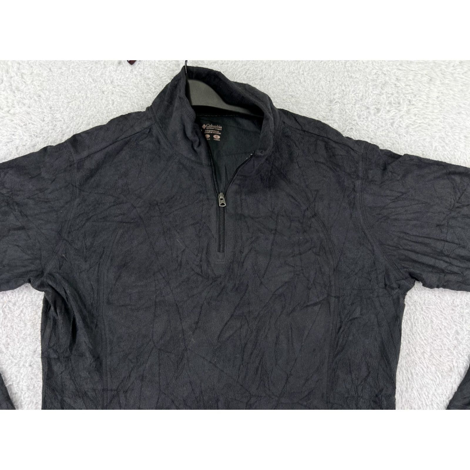 Vintage Columbia Sweat Jacket Women L Black 1/4 Zip Fleece Polyester Hiking Camp Outdoor Jacket Size L / US 10 / IT 46 - 5 Thumbnail