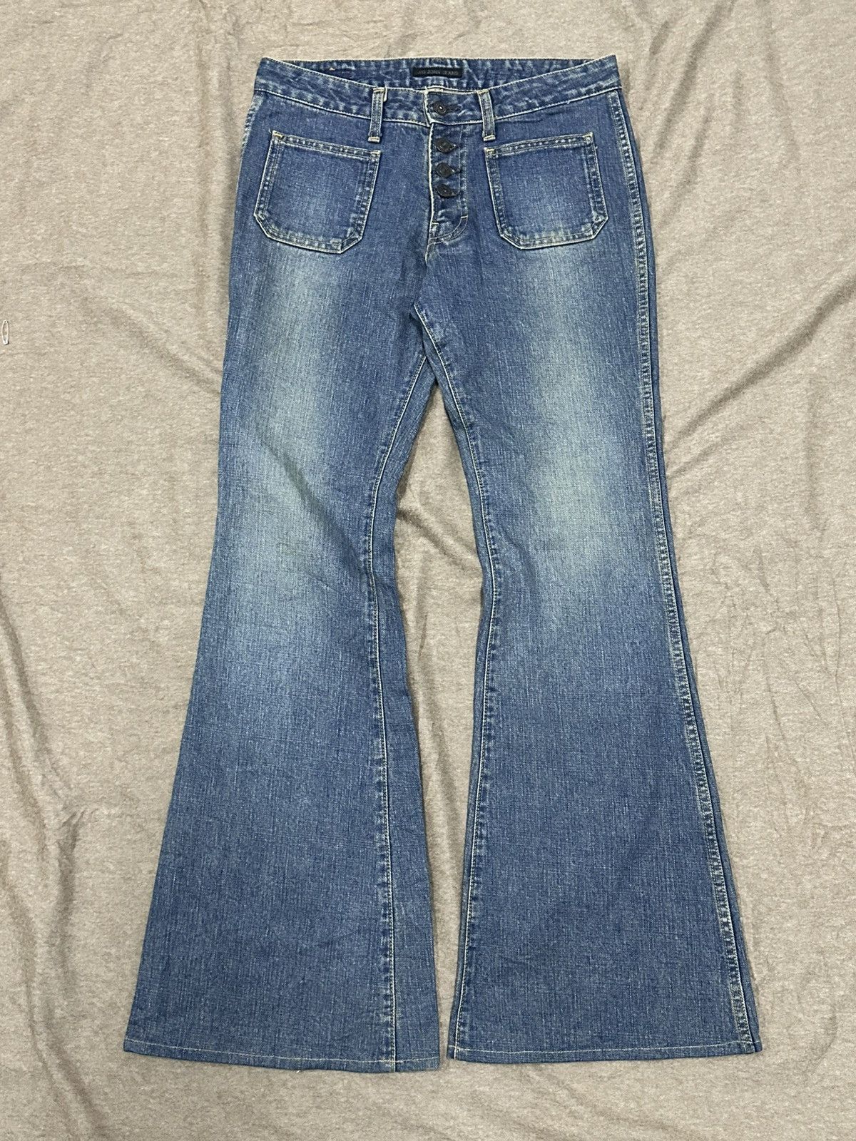 Big John × Japanese Brand × Vintage Vintage Big John Flare Bell Bottom Jean (Scovil Button) Size US 29 - 3 Thumbnail