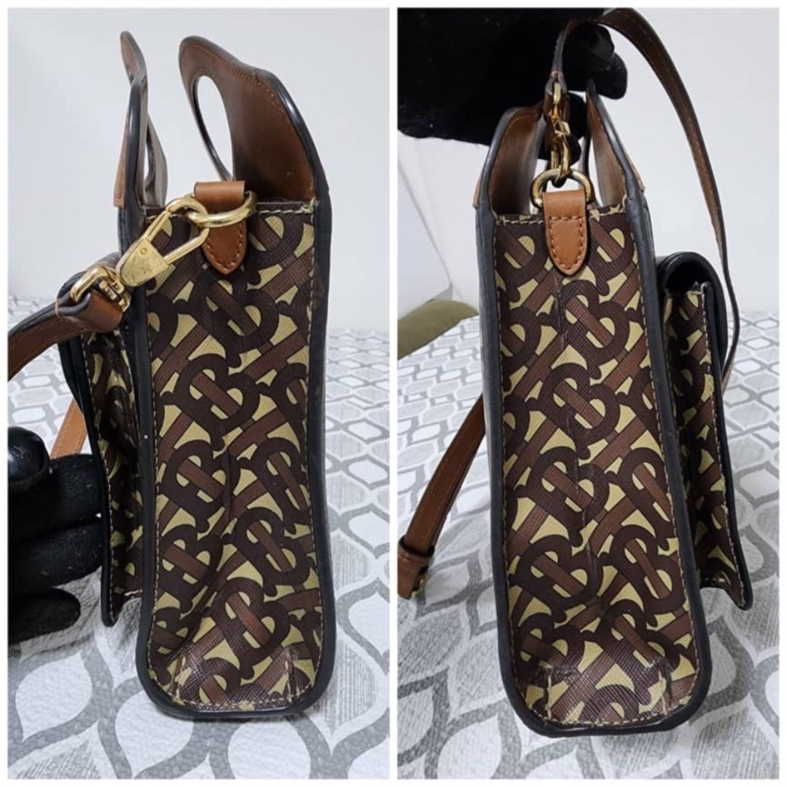 Burberry BURBERRY Pocket Mini Monogram Stripe E-Canvas Shoulder Bag B Size ONE SIZE - 8 Thumbnail