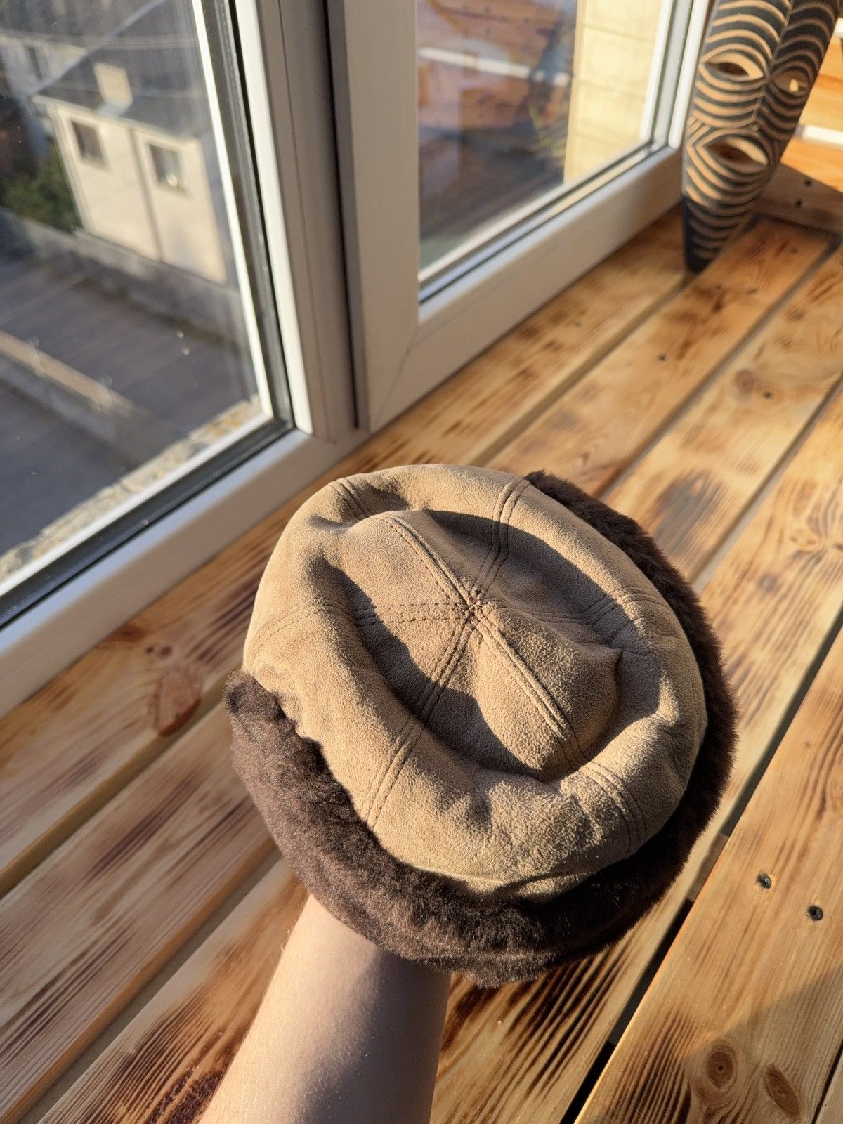 Japanese Brand Retro 90s Vintage Furst Faux Suede Fur Earflap Winter Cap Size ONE SIZE - 8 Thumbnail