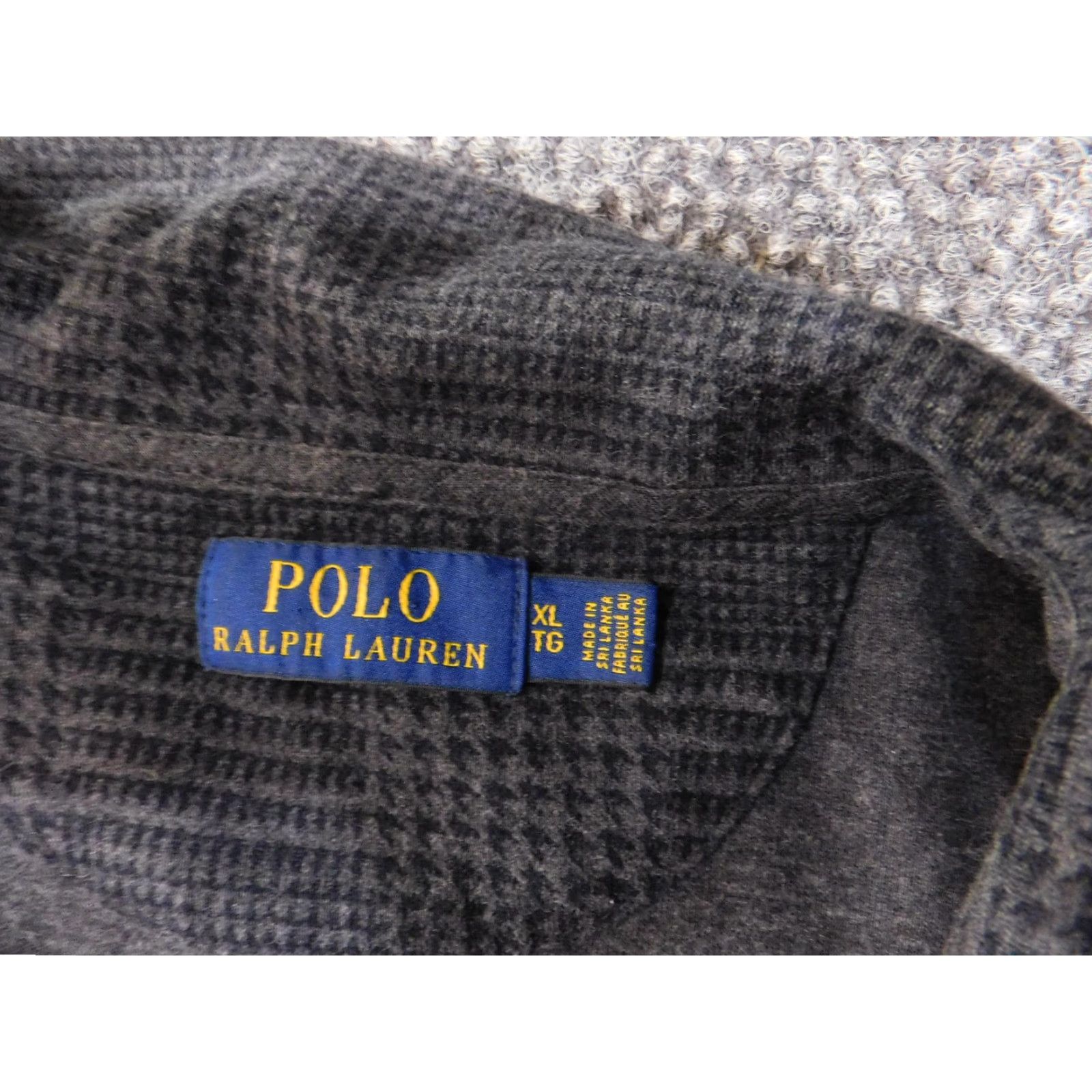 Polo Ralph Lauren Polo Ralph Lauren Sweater XL Gray Plaid Half Zip Pullover Checkered Classic Preppy Mens Size US XL / EU 56 / 4 - 5 Thumbnail