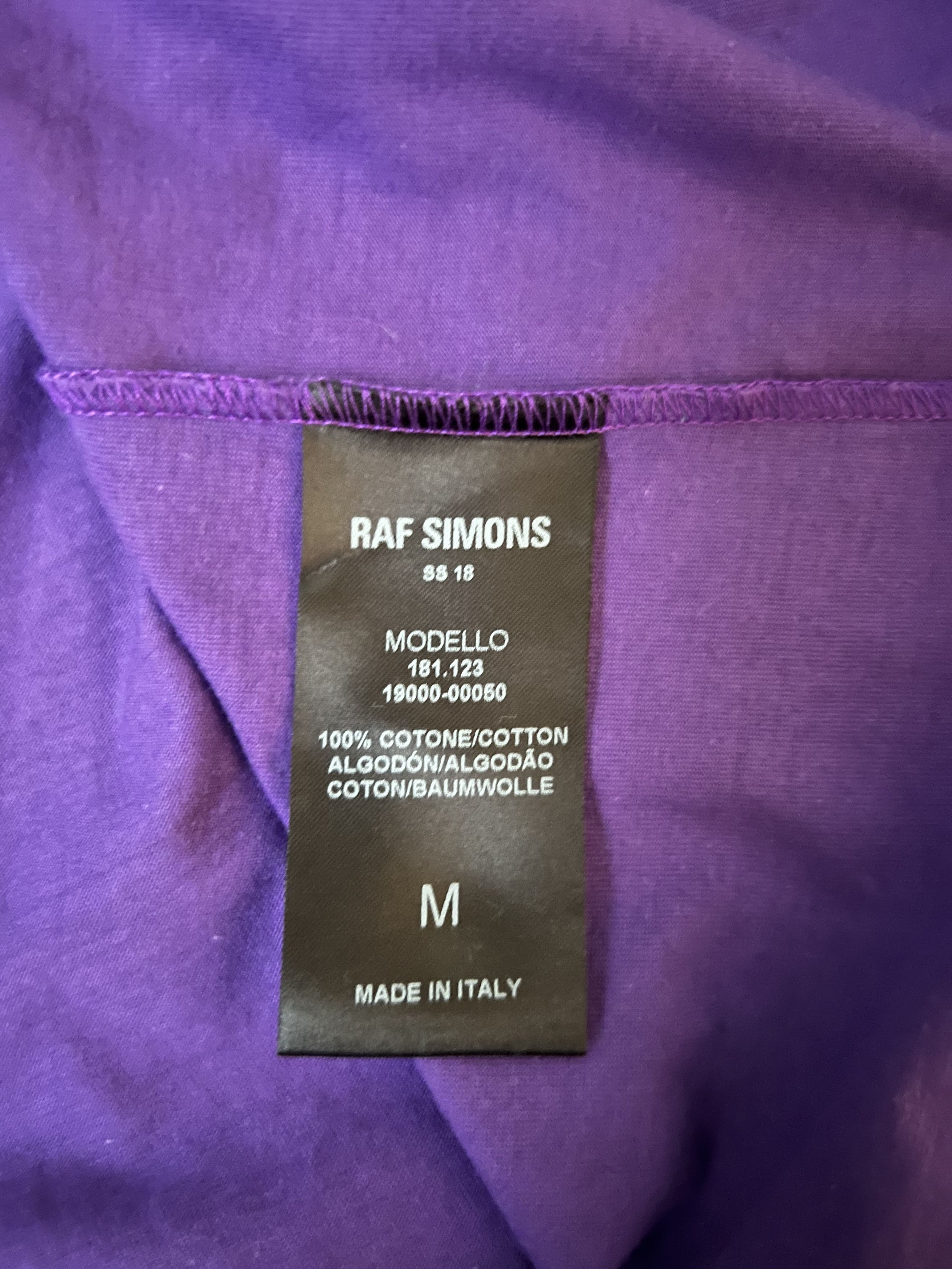 Raf Simons Raf Simons SS18 Purple T-Shirt Size US M / EU 48-50 / 2 - 4 Thumbnail