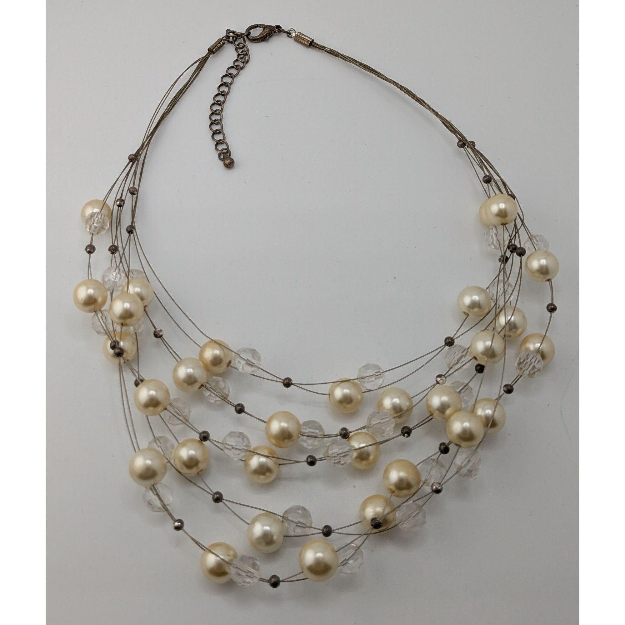 Other Vintage Multi-Strand Faux Pearl And Acrylic Beaded Necklace Size ONE SIZE - 6 Thumbnail