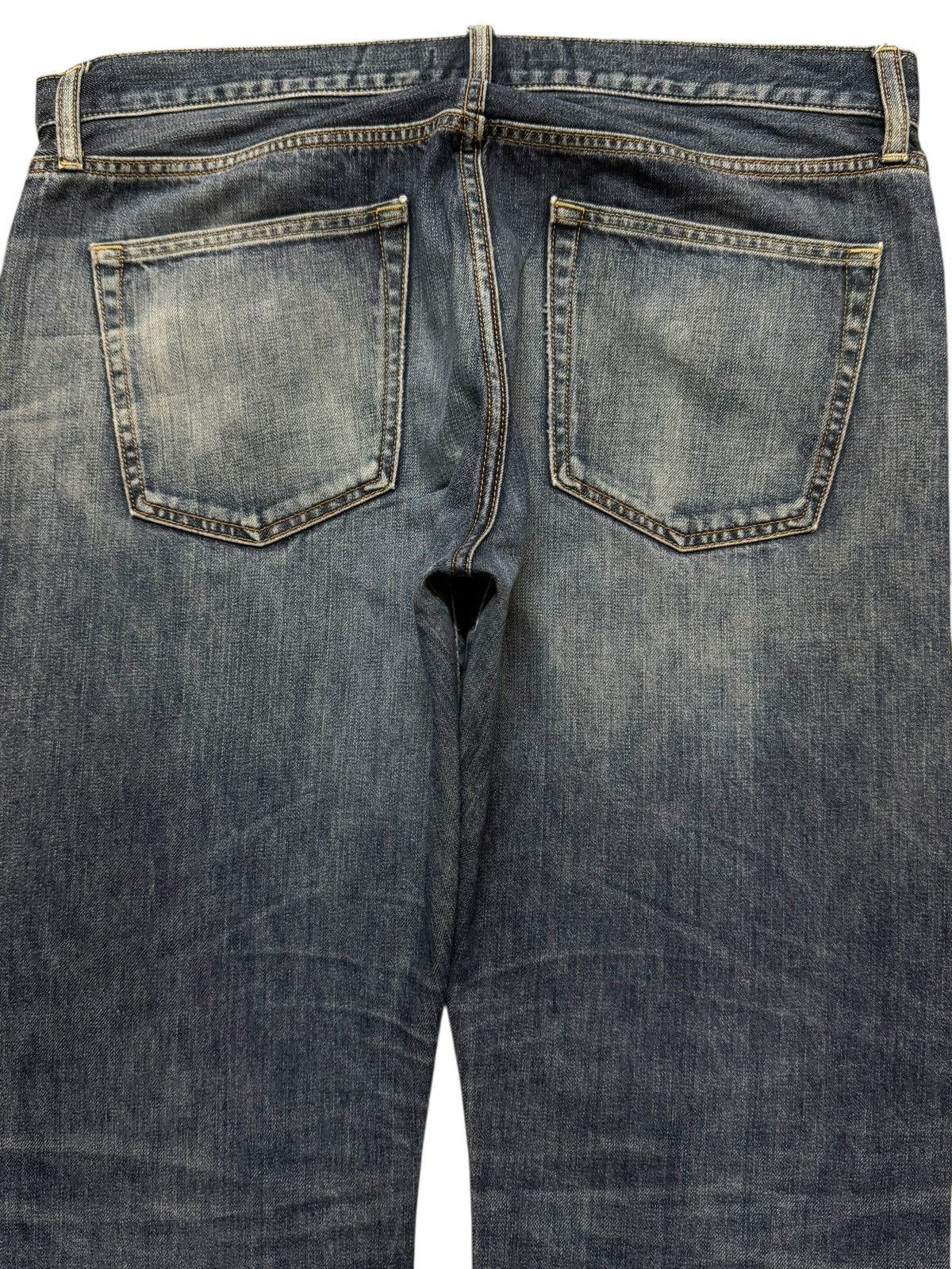 Uniqlo Vintage Y2K Uniqlo Selvedge Faded Wash Distress Straight Leg Size US 36 / EU 52 - 4 Thumbnail