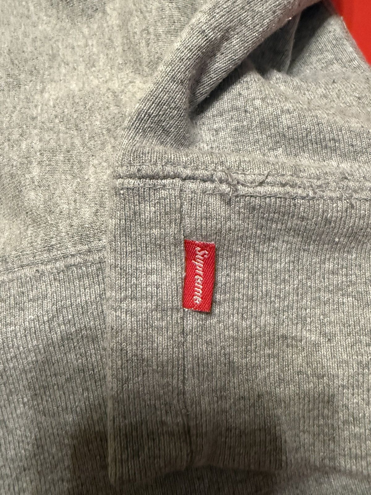 Supreme FW17 Supreme Box Logo Hooded Sweatshirt Grey Orange XL Size US XL / EU 56 / 4 - 11 Thumbnail