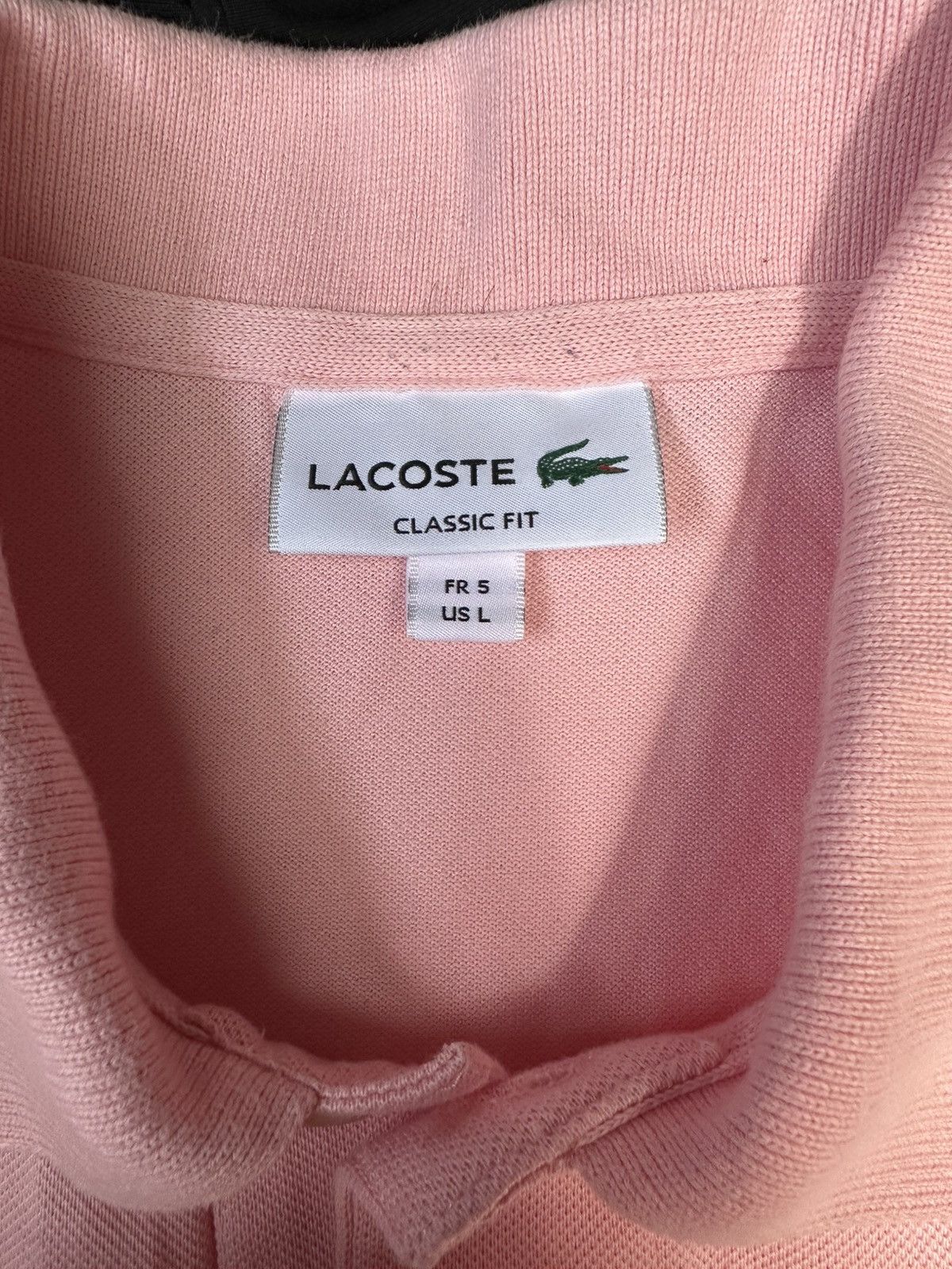 Lacoste LACOSTE Classic Fit Polo Shirt Men's Size L Light Pink Size US L / EU 52-54 / 3 - 4 Thumbnail