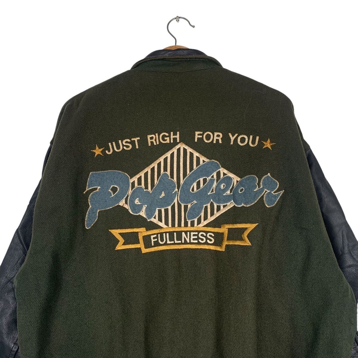 Japanese Brand Vintage Pop Gear Fullness Big Logo Leather Varsity Jacket Size US M / EU 48-50 / 2 - 8 Thumbnail
