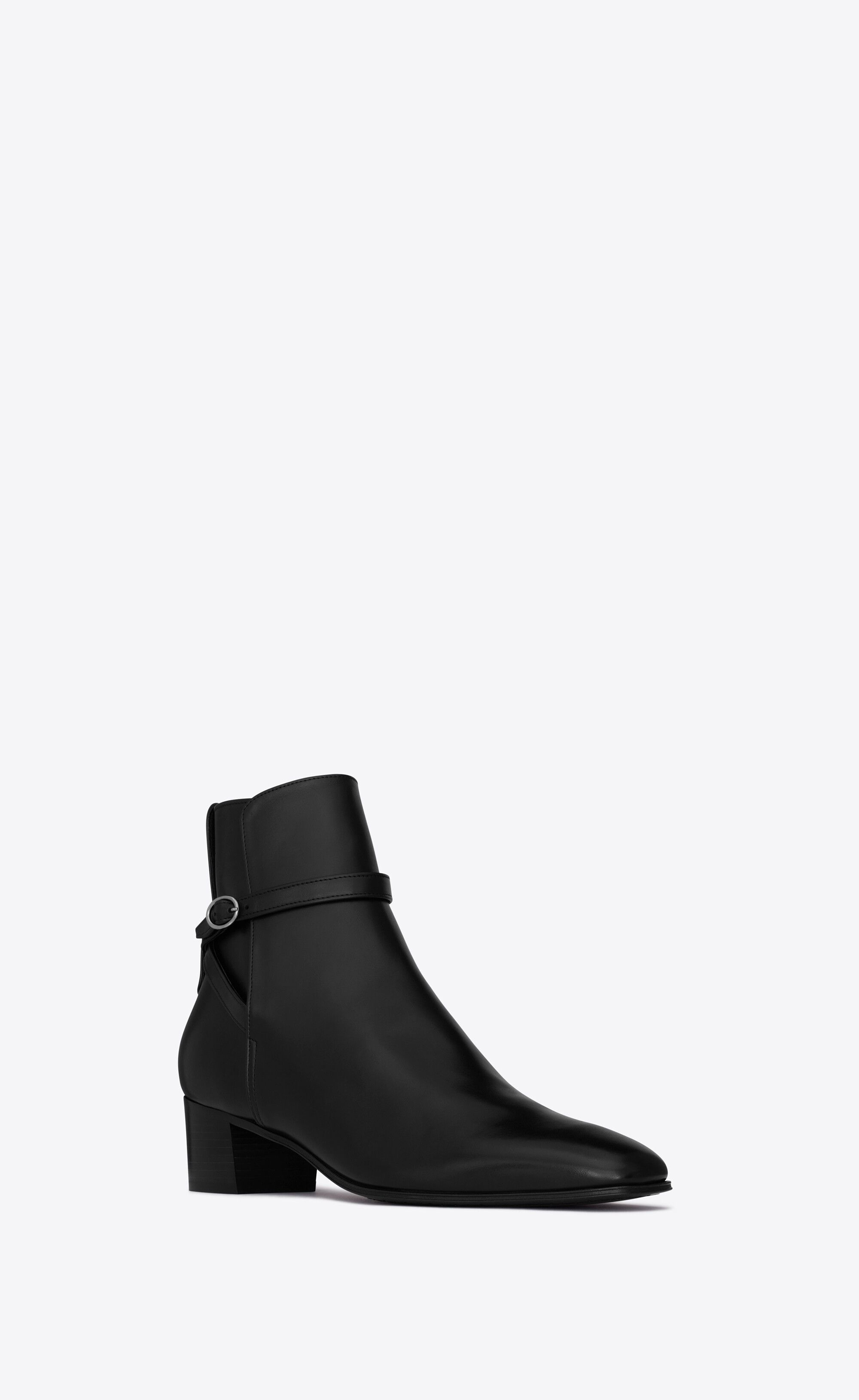 Saint Laurent Paris o1s1wg111224 Terry Jodhpur Boots In Smooth in Black Size US 9 / EU 42 - 3 Thumbnail